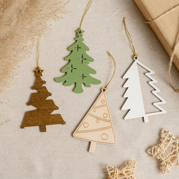 Wooden Christmas Tree Ornaments Set Wood for Christmas Tree Ornaments O04