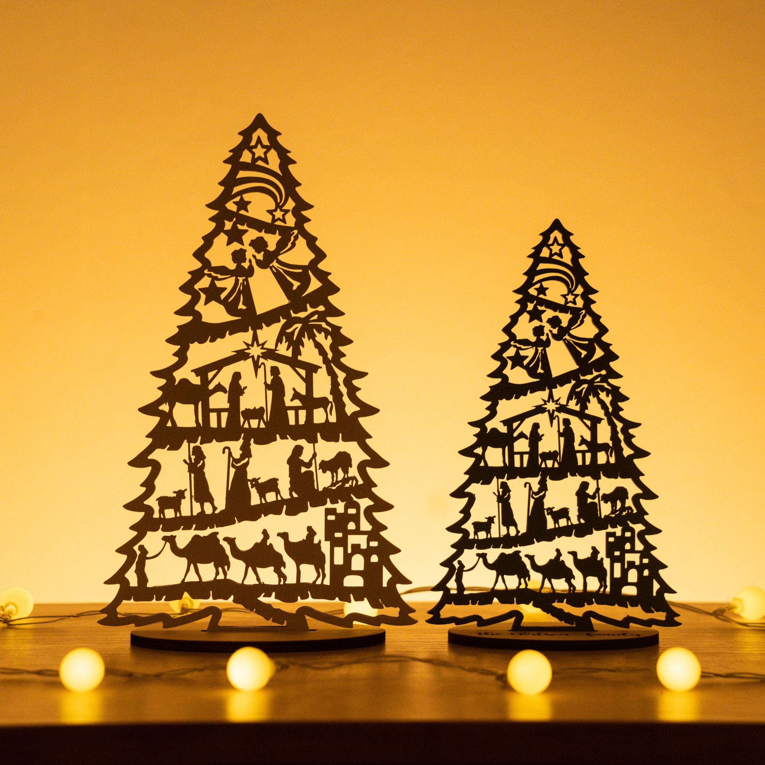 Wooden Nativity Tree Decor for Nativity Christmas Decor and Rustic Style R53