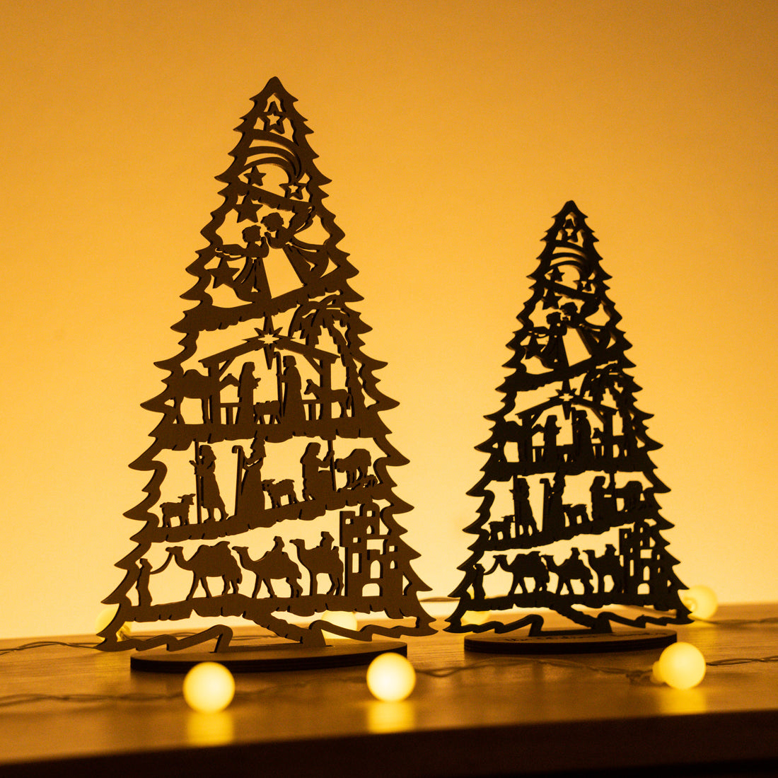 Wooden Nativity Tree Decor for Nativity Christmas Decor and Rustic Style R53