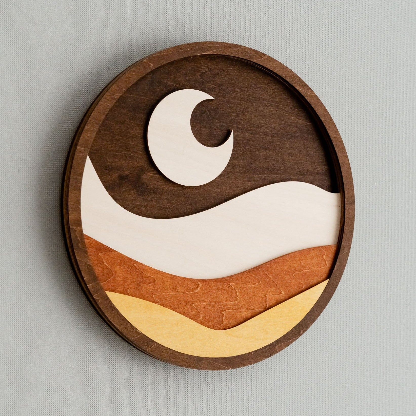 Sun And Moon Wood Wall Art Wood for Sun Moon Wall Art Set E04