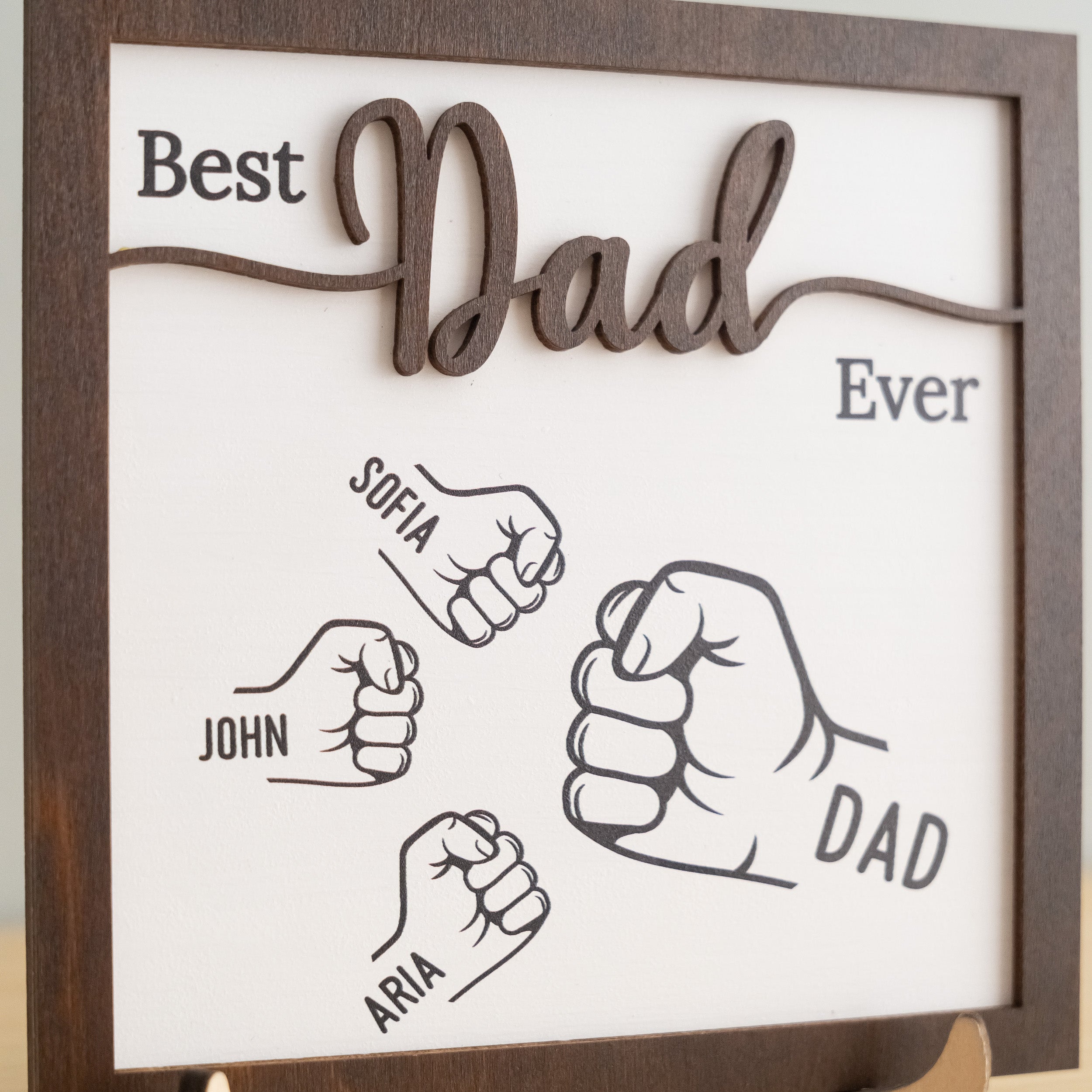 Personalized Wooden Dad Bump Sign for Fathers Day Y74