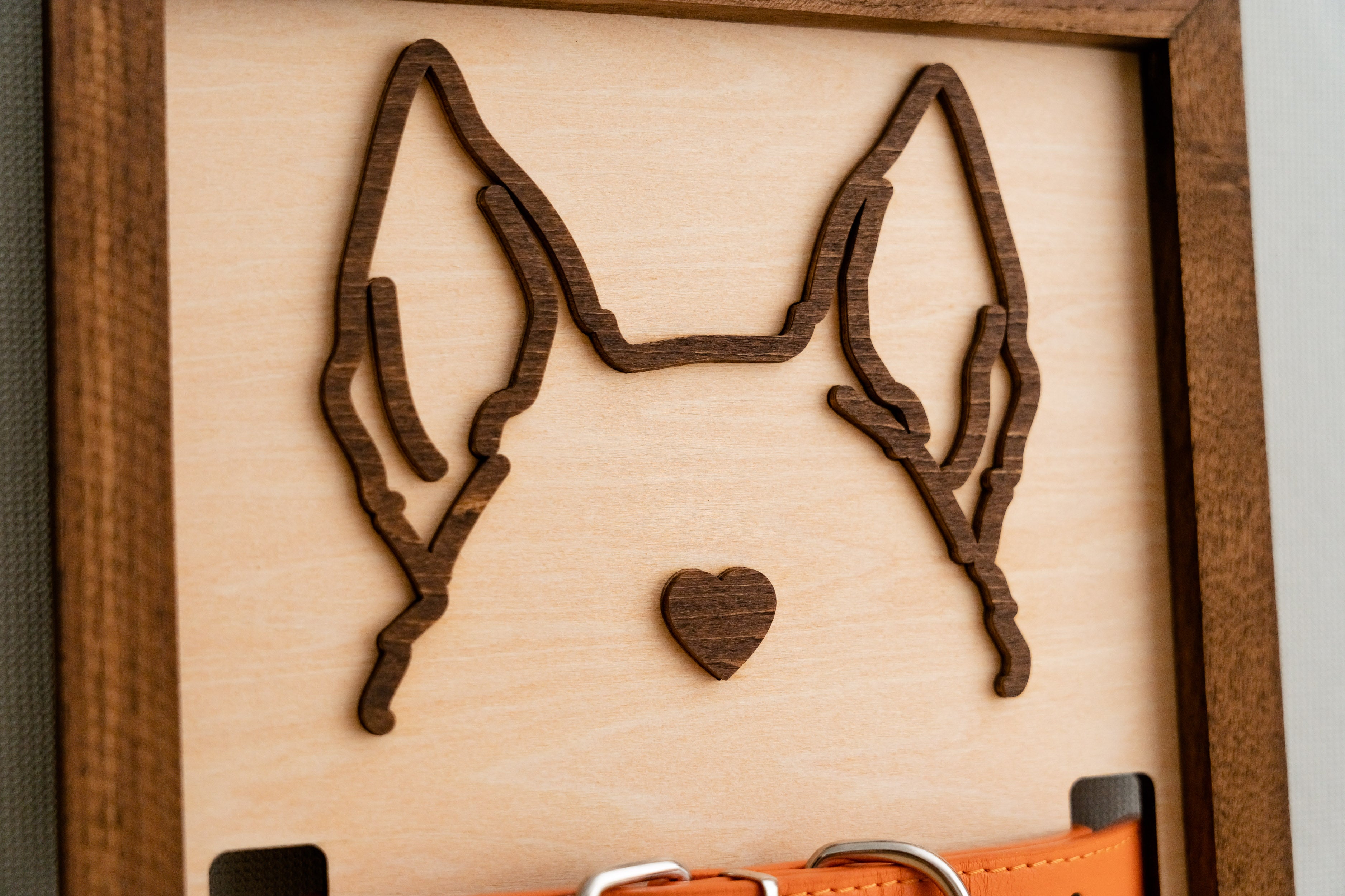 Dog Ear Framed Art Wood Pet Memorial Decor for Dog Lovers E71