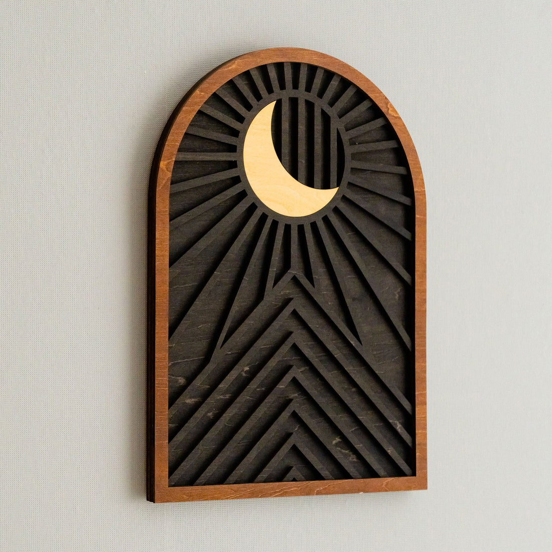 Sun And Moon Wood Wall Art for Modern Moon Wall Art Decor J45