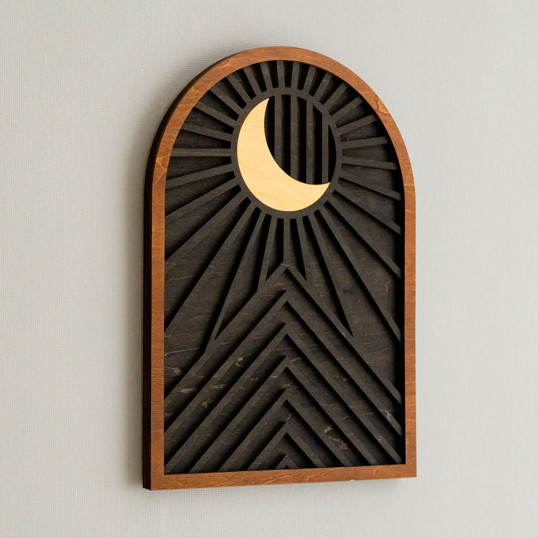 Sun And Moon Wood Wall Art for Modern Moon Wall Art Decor J45