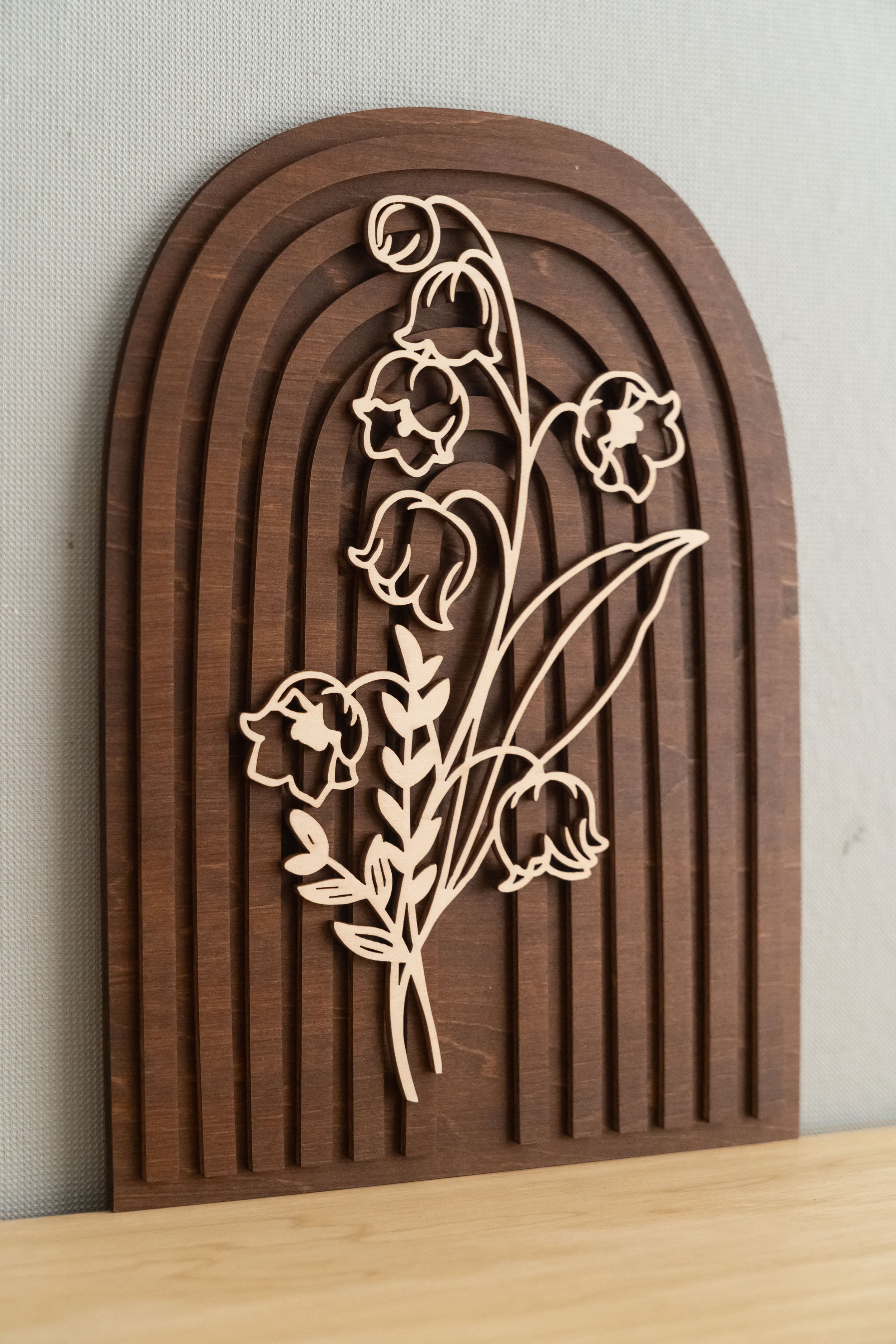 Personalized Birth Flower Wooden Sign for Boho Home Decor