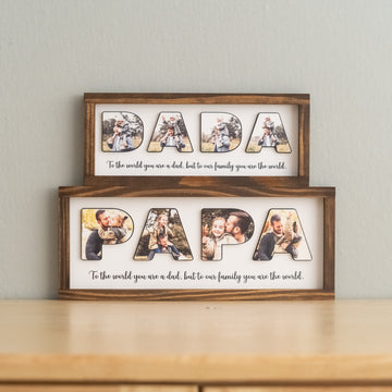 Personalized Photo Dad Wooden Frame for Father’s Day Gift Y77