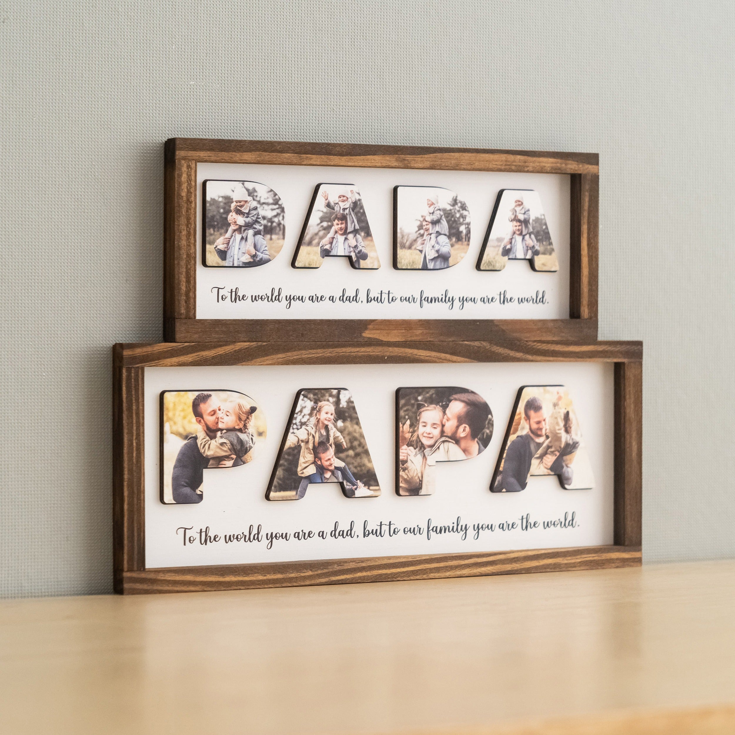 Personalized Photo Dad Wooden Frame for Father’s Day Gift Y77