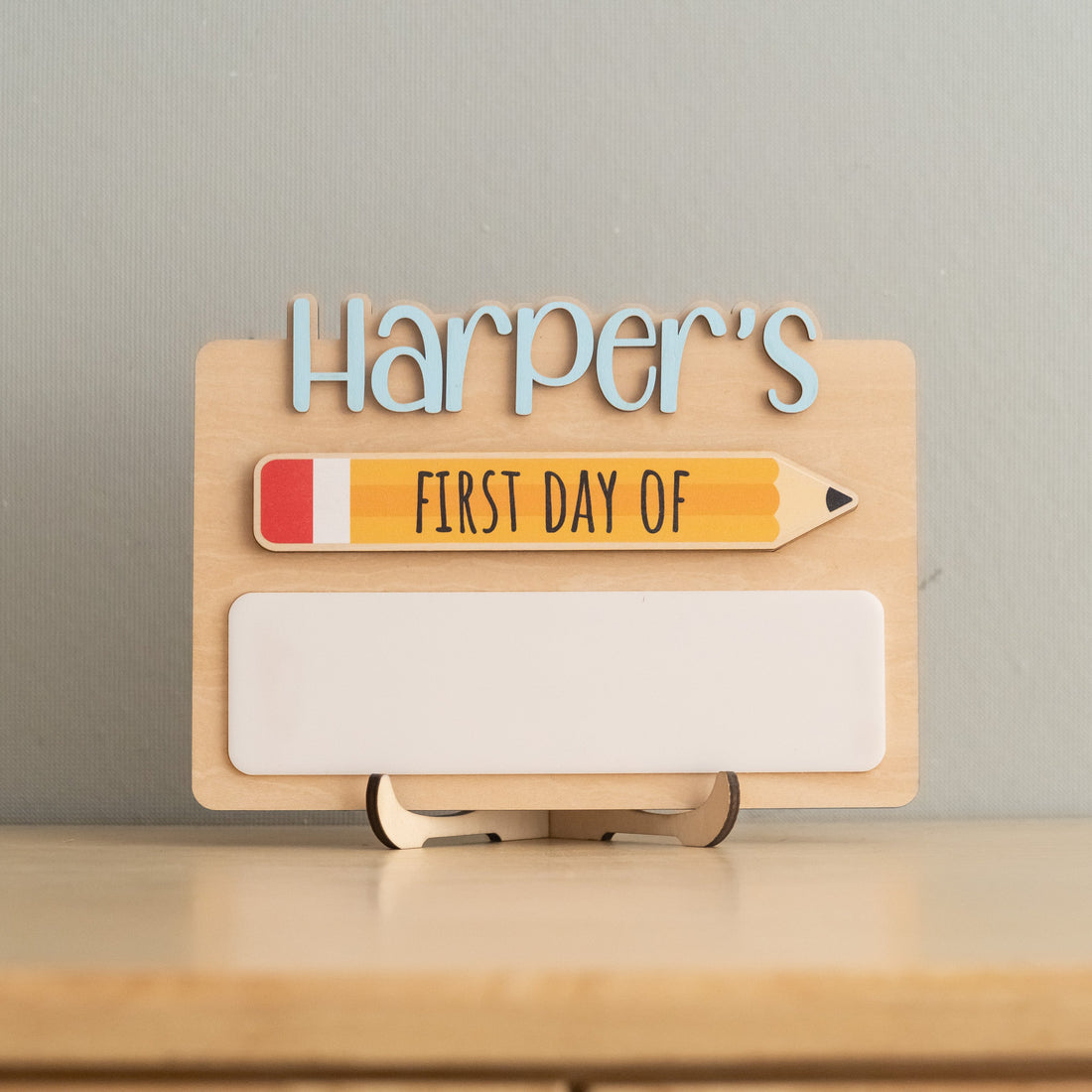 Personalized First Day of School Sign Wood for Kids Memories Y86