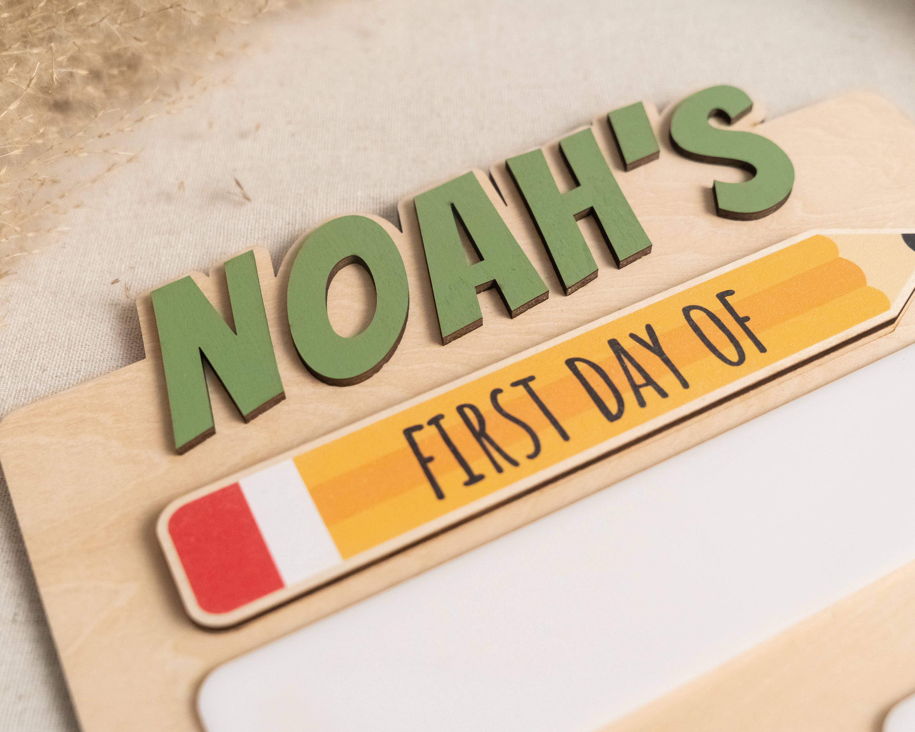 Personalized First Day of School Sign Wood for Back to School Y87