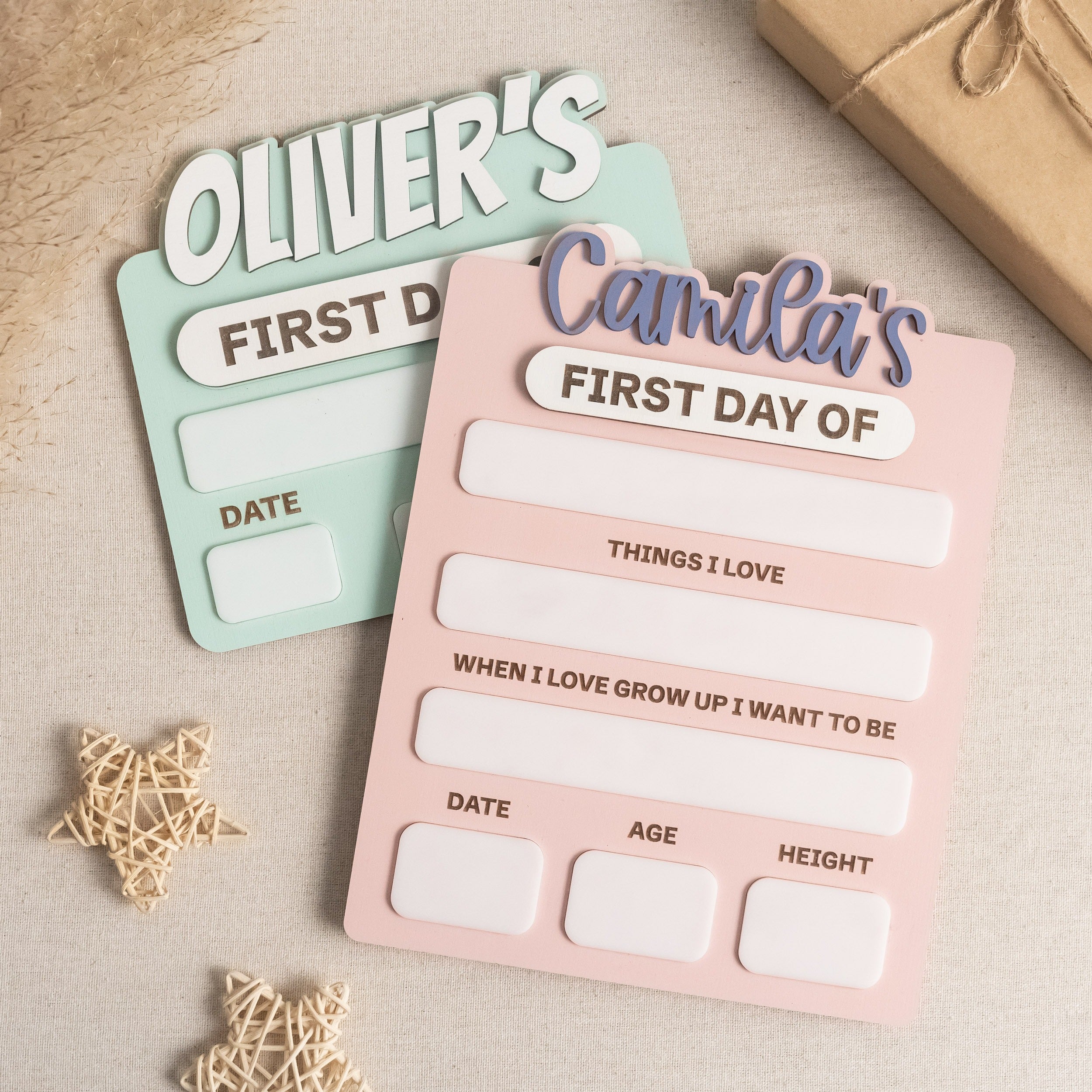 Personalized First Day of School Sign Wood for Back to School Y88