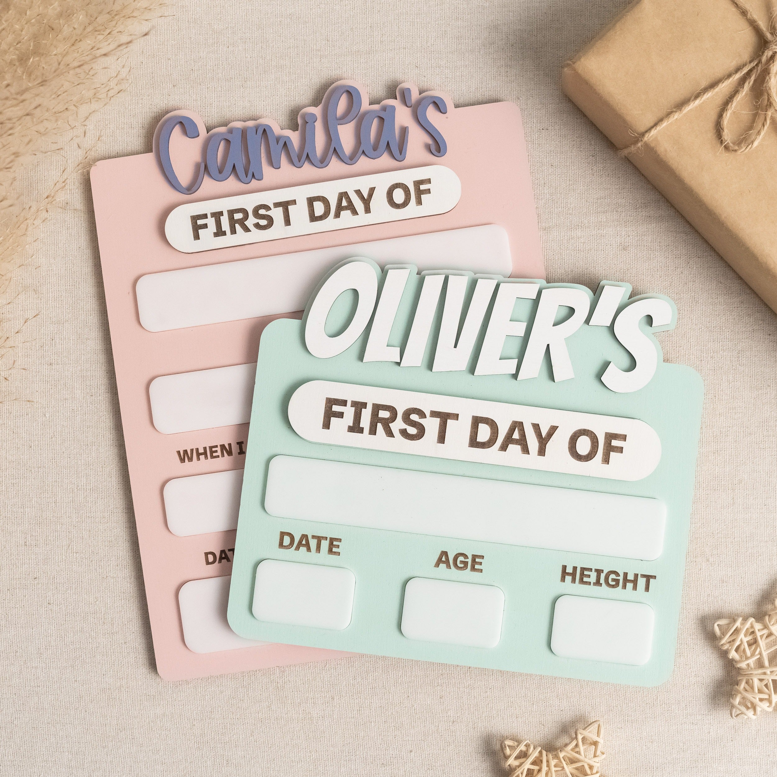 Personalized First Day of School Sign Wood for Back to School Y88