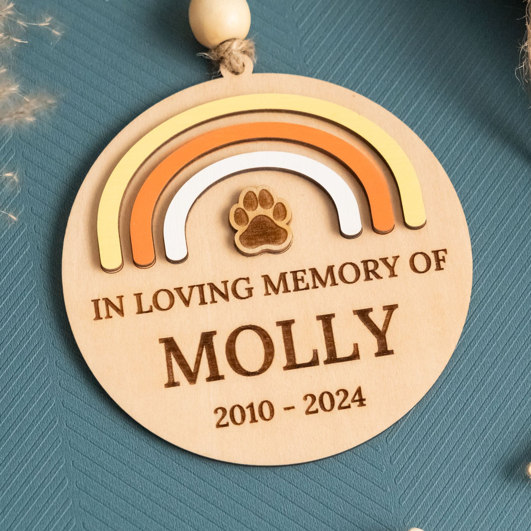 Personalized Pet Memorial Ornament Wooden for Dog Memorial Ornament and Custom Pet Memorial N93