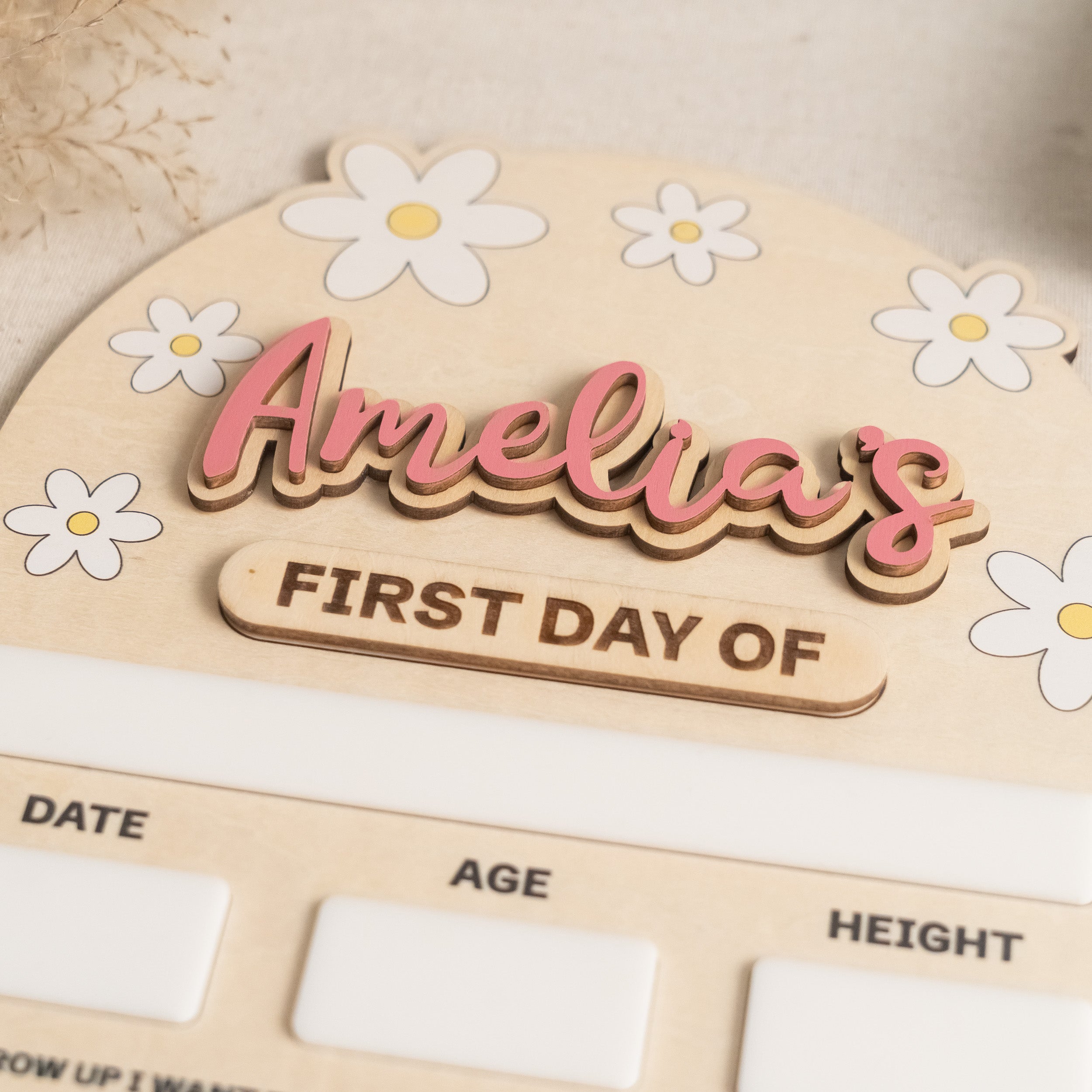 Personalized First Day of School Sign Wood for Back to School Photos Y91