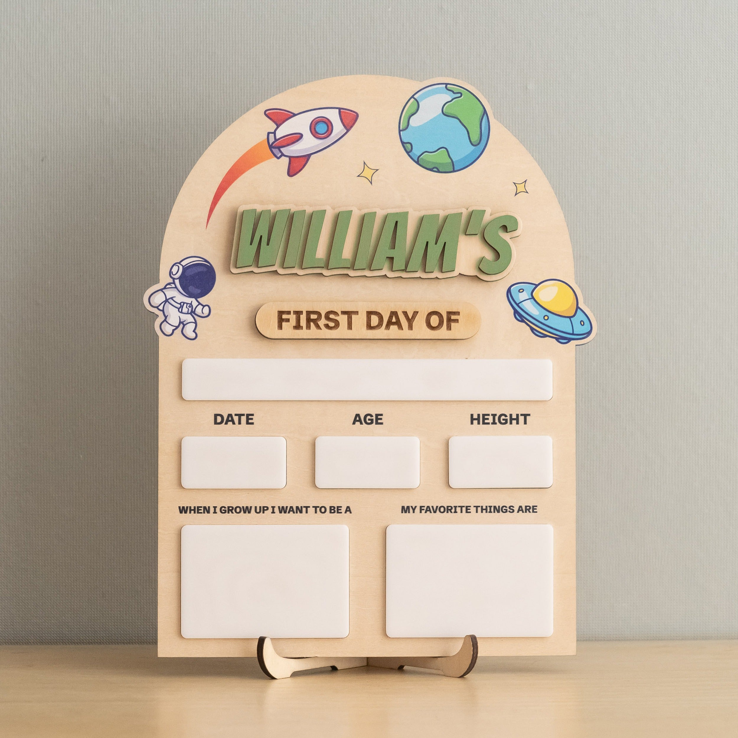 Personalized First Day of School Sign Wood for Back to School Photos Y91