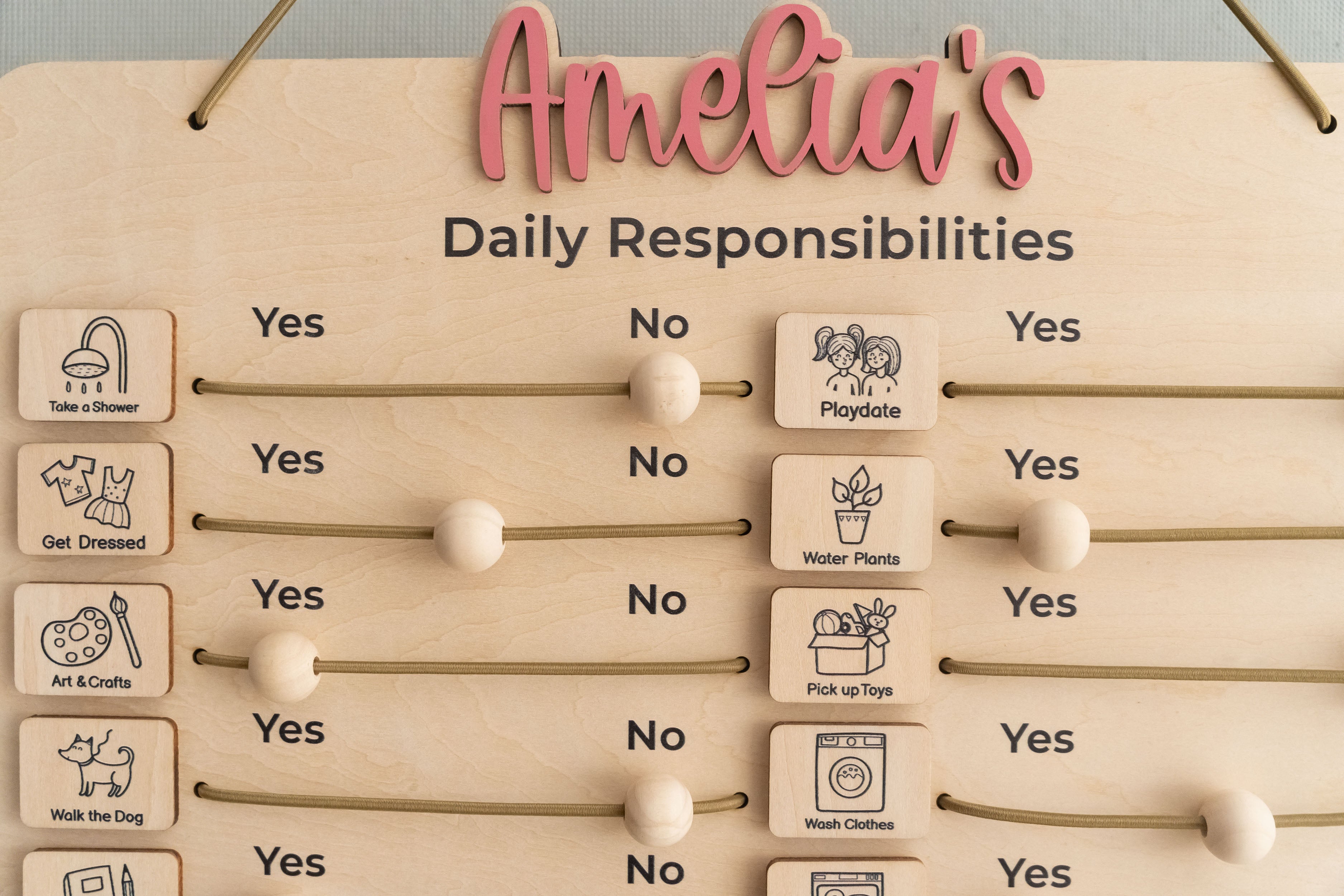 Wooden Chore Chart For Kids for Daily Chore Chart and Montessori Chore Chart Y96