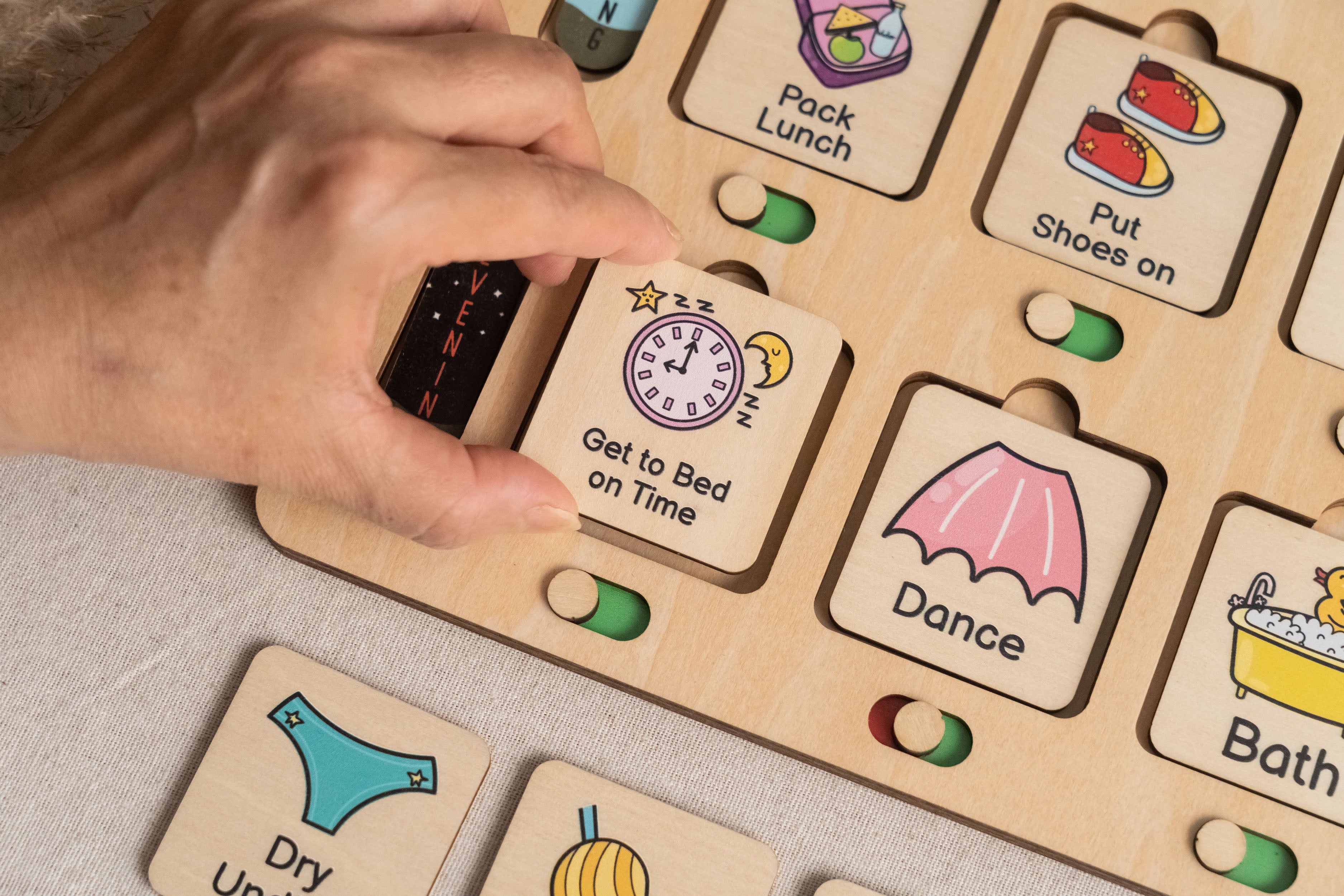 Personalized Wooden Chore Chart For Kids Wood and Daily Routine Chart Y95