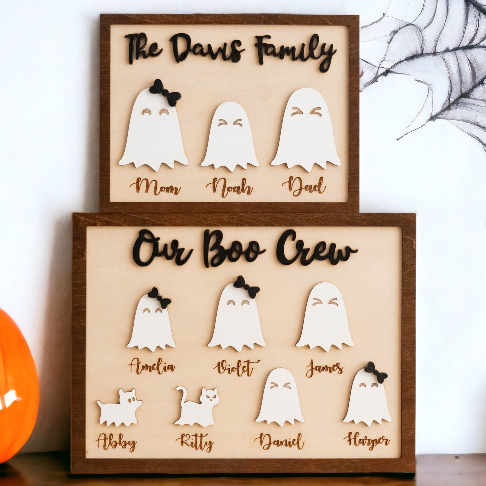 Personalized Wooden Halloween Table Decor for Festive Touch