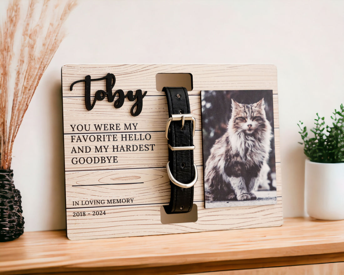 Boho Rustic Pet Memorial Photo Sign Heartfelt Tribute for Your Beloved Pet