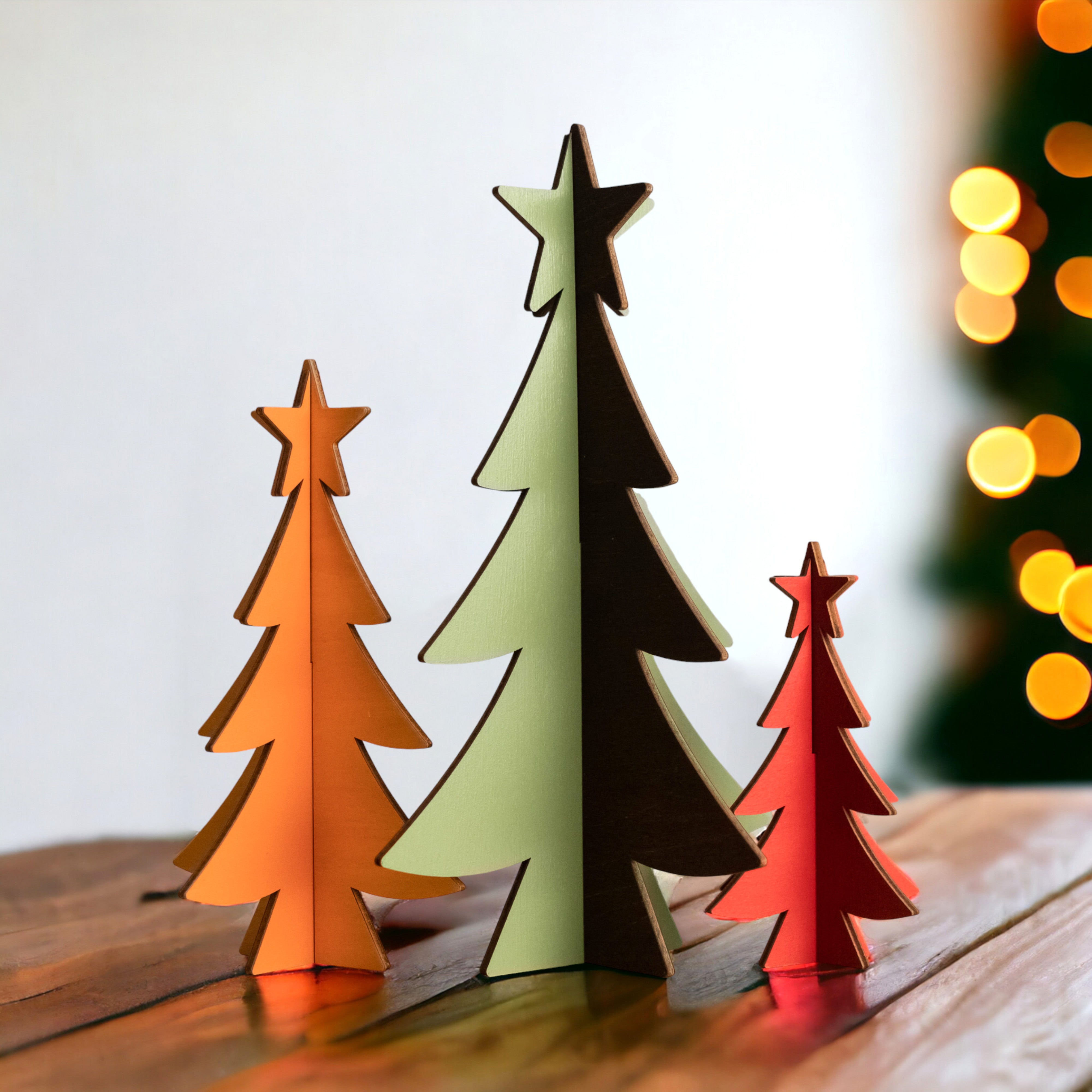 Decorative Wooden Christmas Tree for Christmas Table Decor and Modern Style Y13