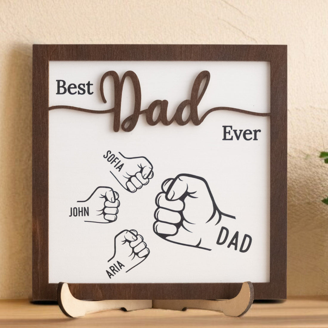 Personalized Wooden Dad Bump Sign Wood for Dad Gift Y74