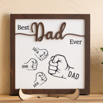 Personalized Wooden Dad Bump Sign Wood for Fathers Day Gift Y74