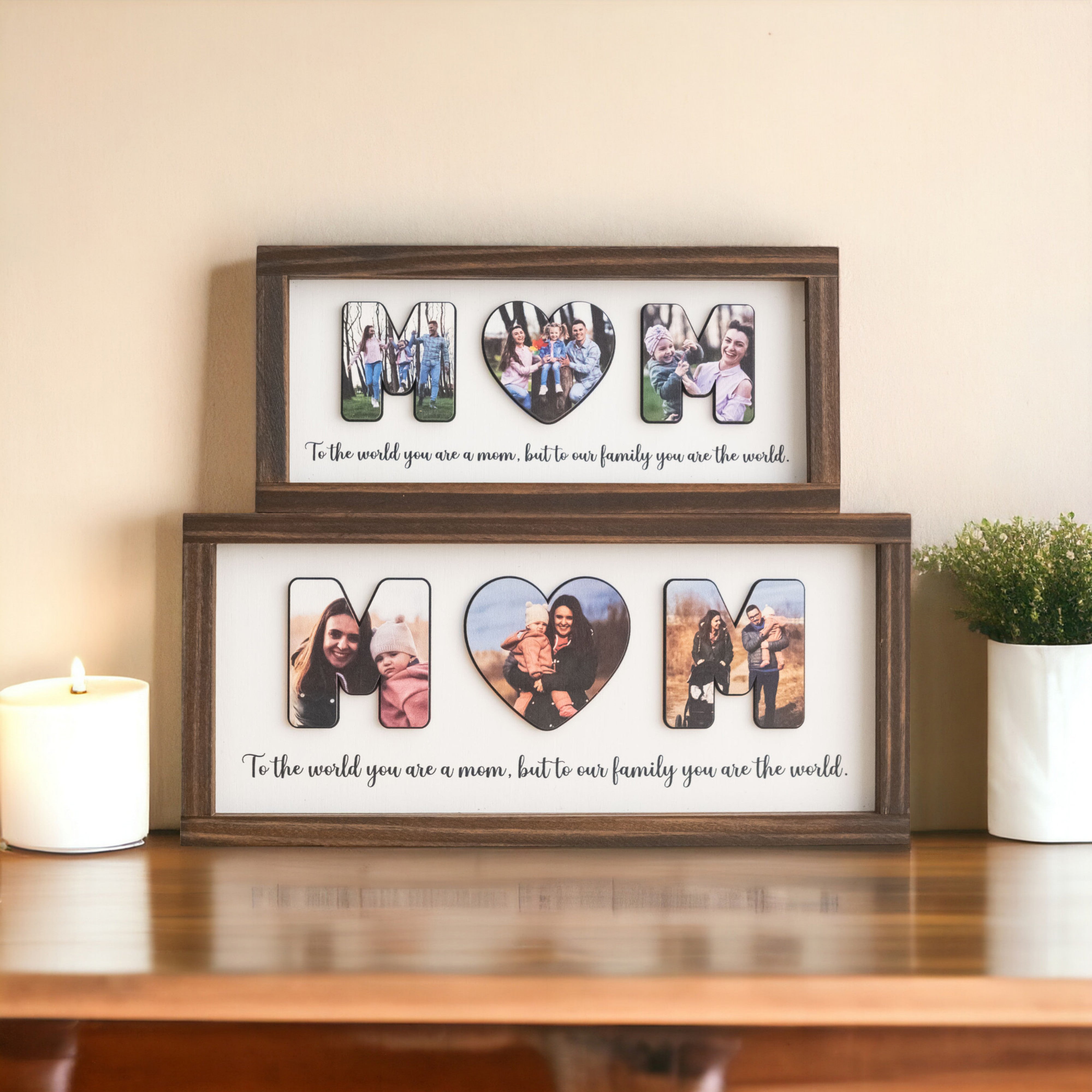 Personalized Photo Mom Wooden Frame for Mothers Day Photo Decor Y47