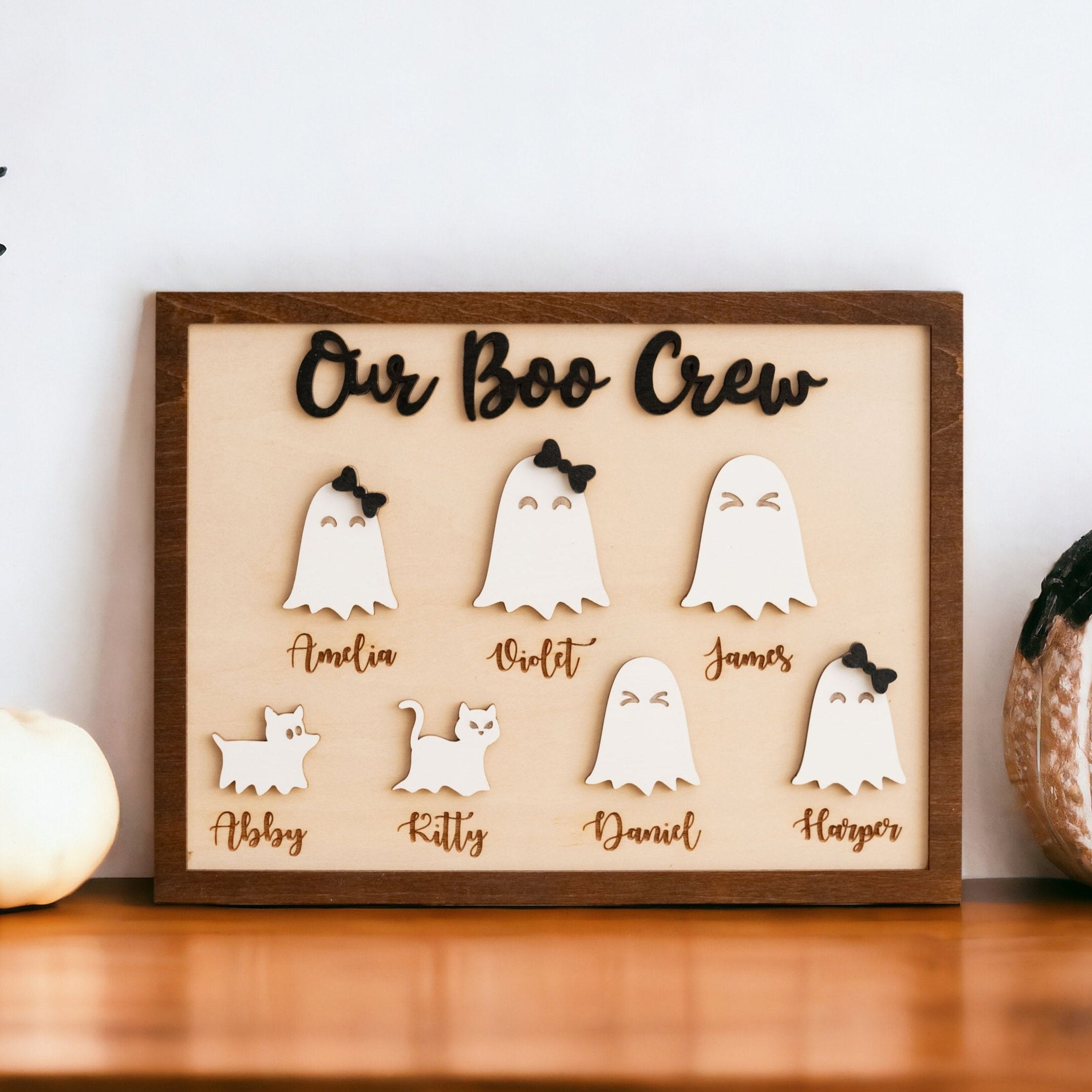 Custom Wooden Halloween Table Decoration for a Festive Flair