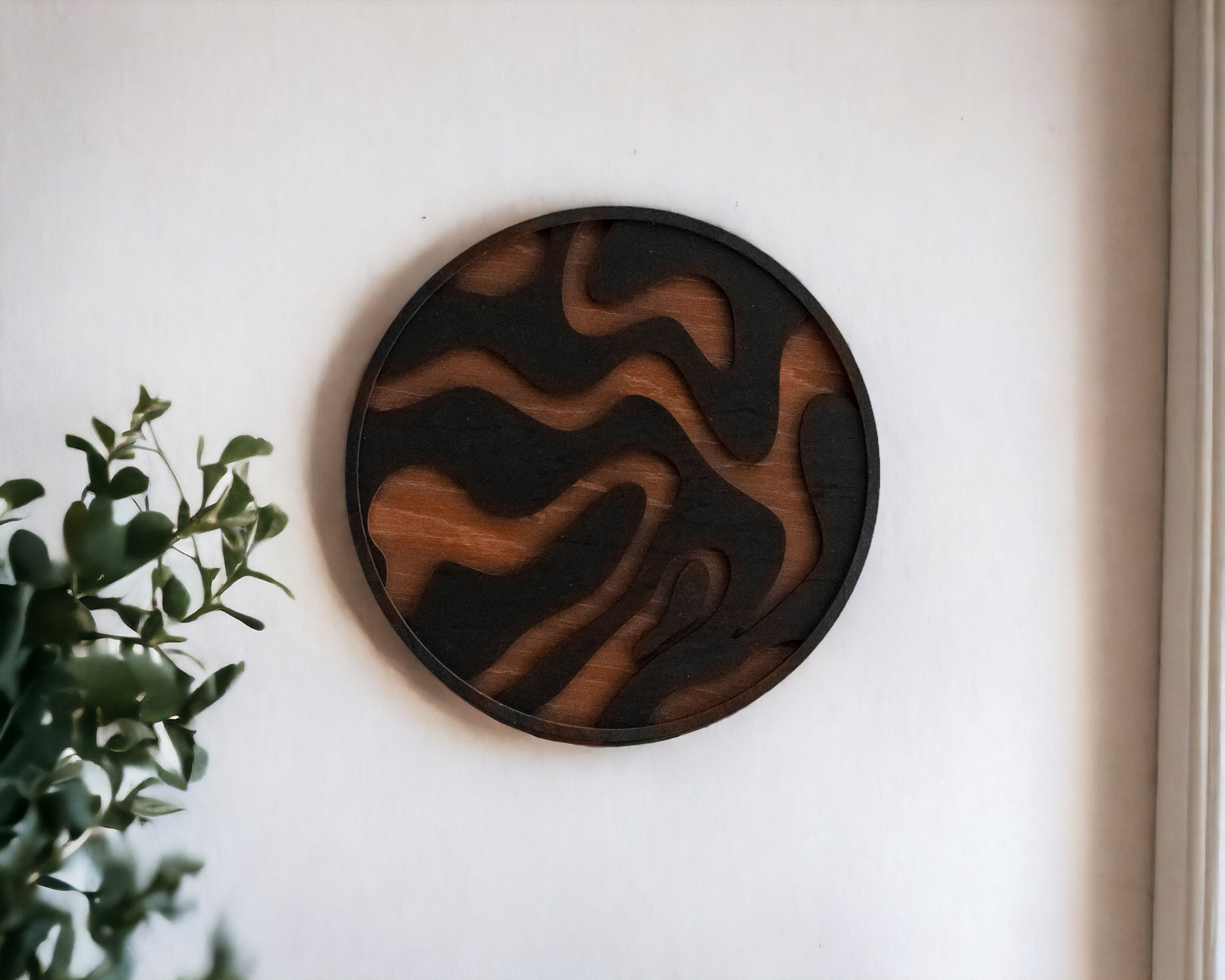 Liquid Wood Wall Art for Modern Boho Home Decor