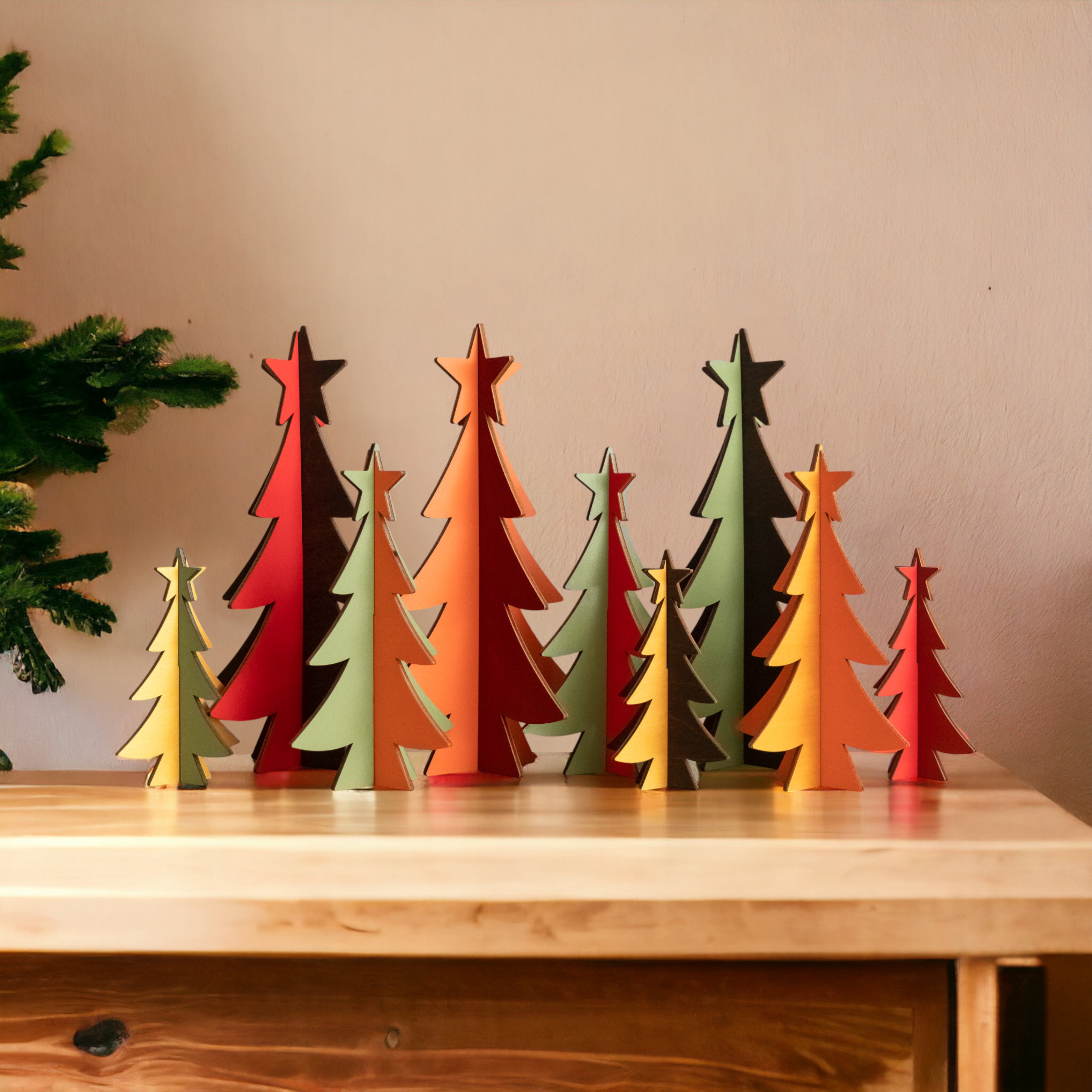 Decorative Wooden Christmas Tree for Christmas Table Decor and Modern Style Y13