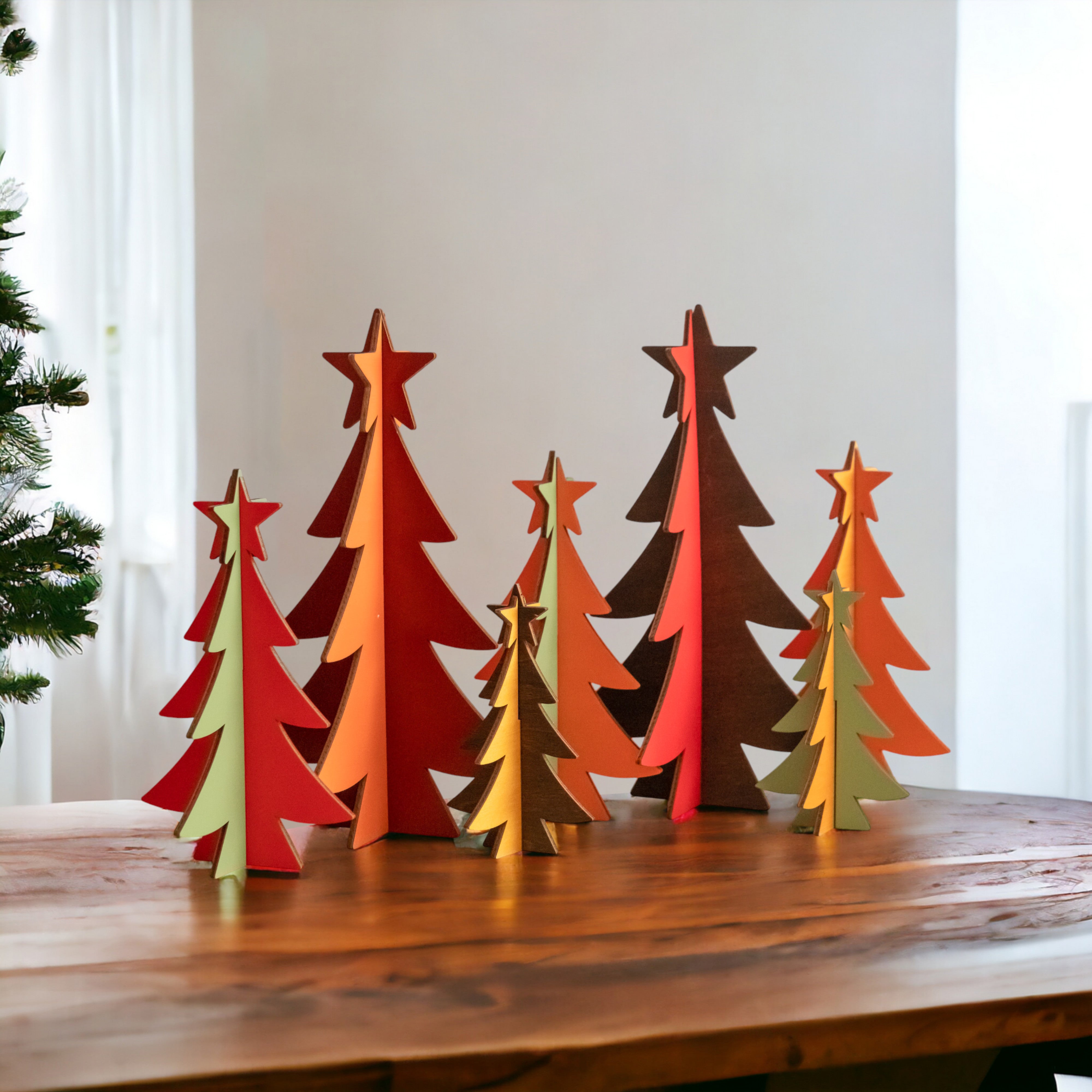 Decorative Wooden Christmas Tree for Christmas Table Decor and Modern Style Y13
