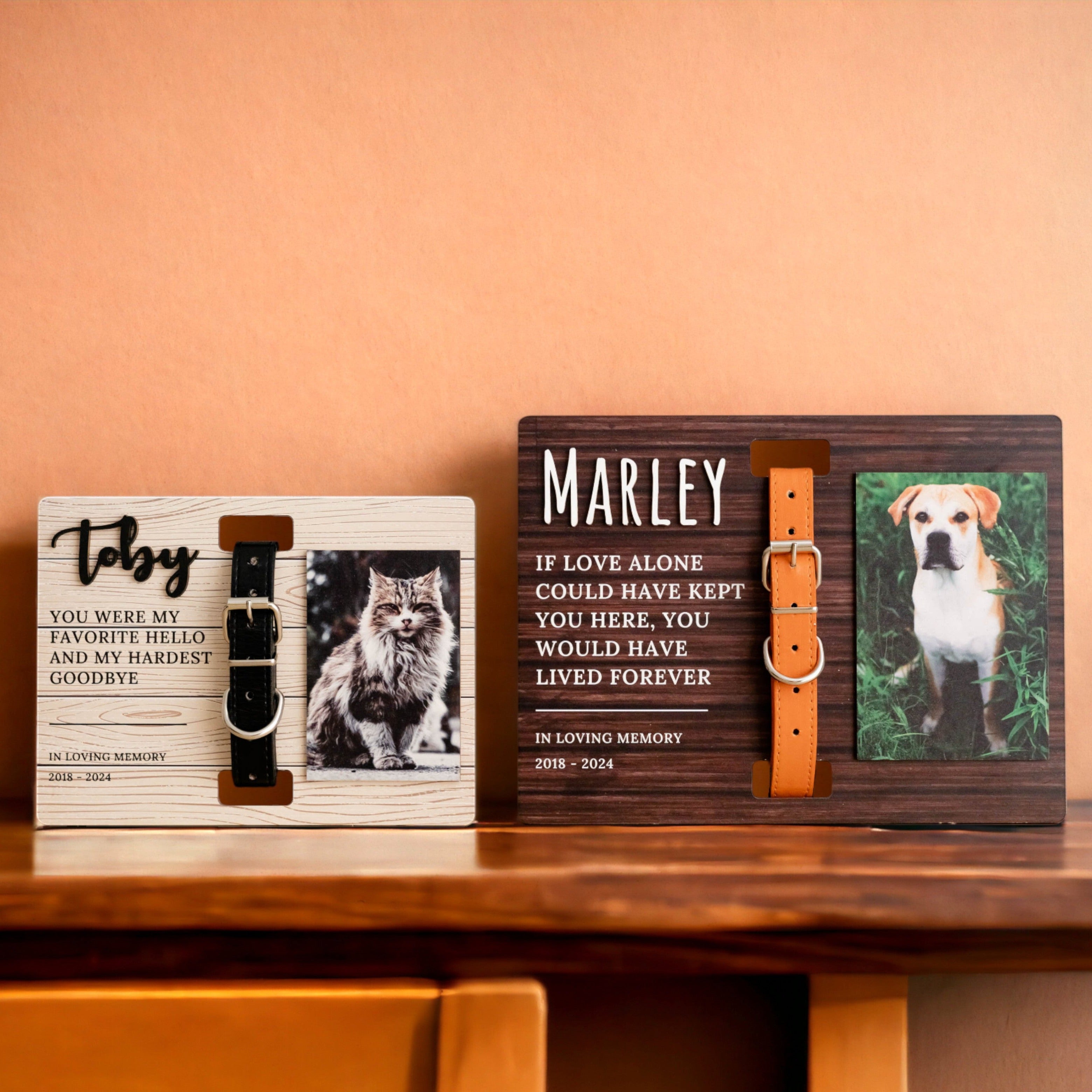 Pet Memorial Photo Sign For Rustic Boho Table Decor