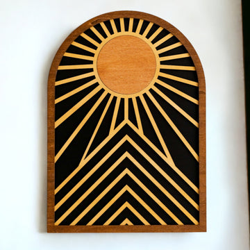 Sun And Moon Wood Wall Art for Modern Wood Wall Decor R09