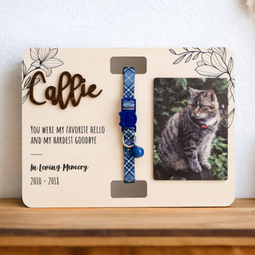 Personalized Pet Memorial Sign Wood for Pet Loss Gift and Photo Frame R12