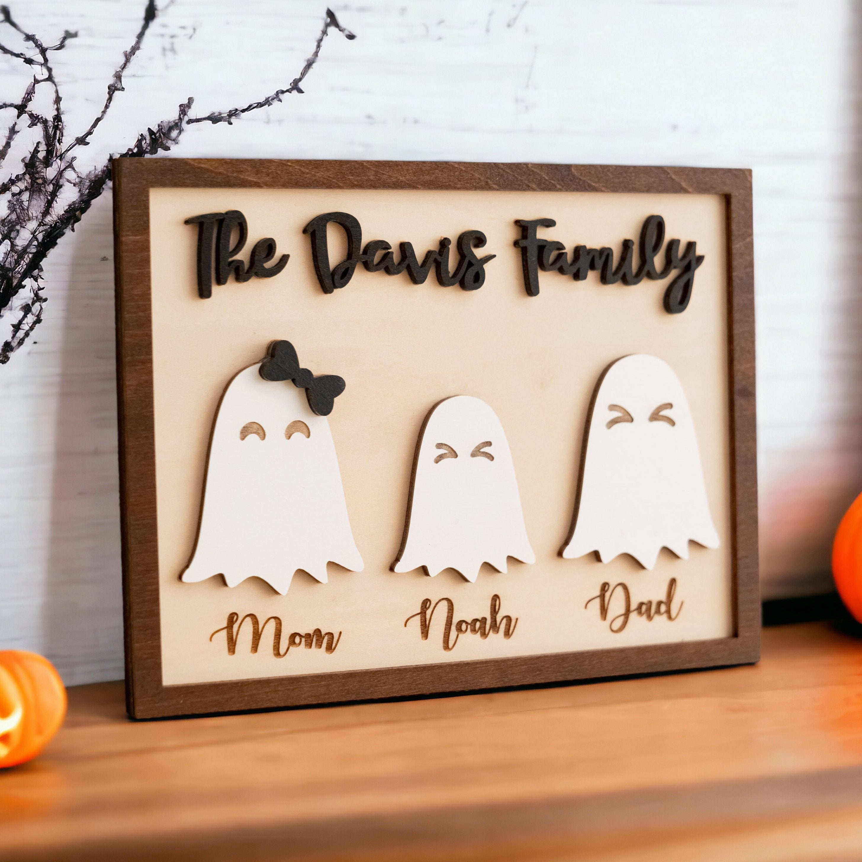 Custom Wooden Halloween Table Decoration for a Festive Flair