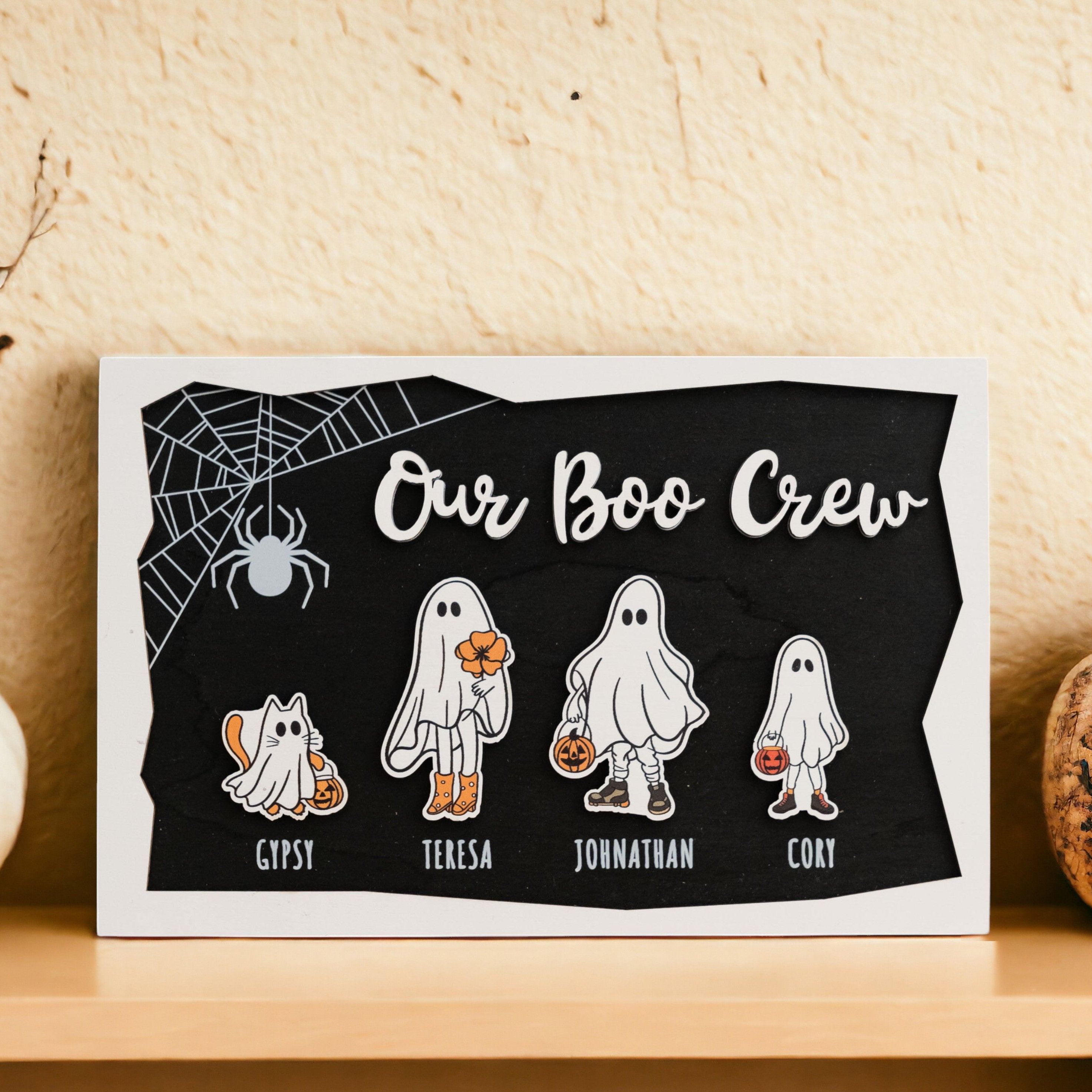 Custom Wooden Halloween Table Accent for Spooky Celebrations