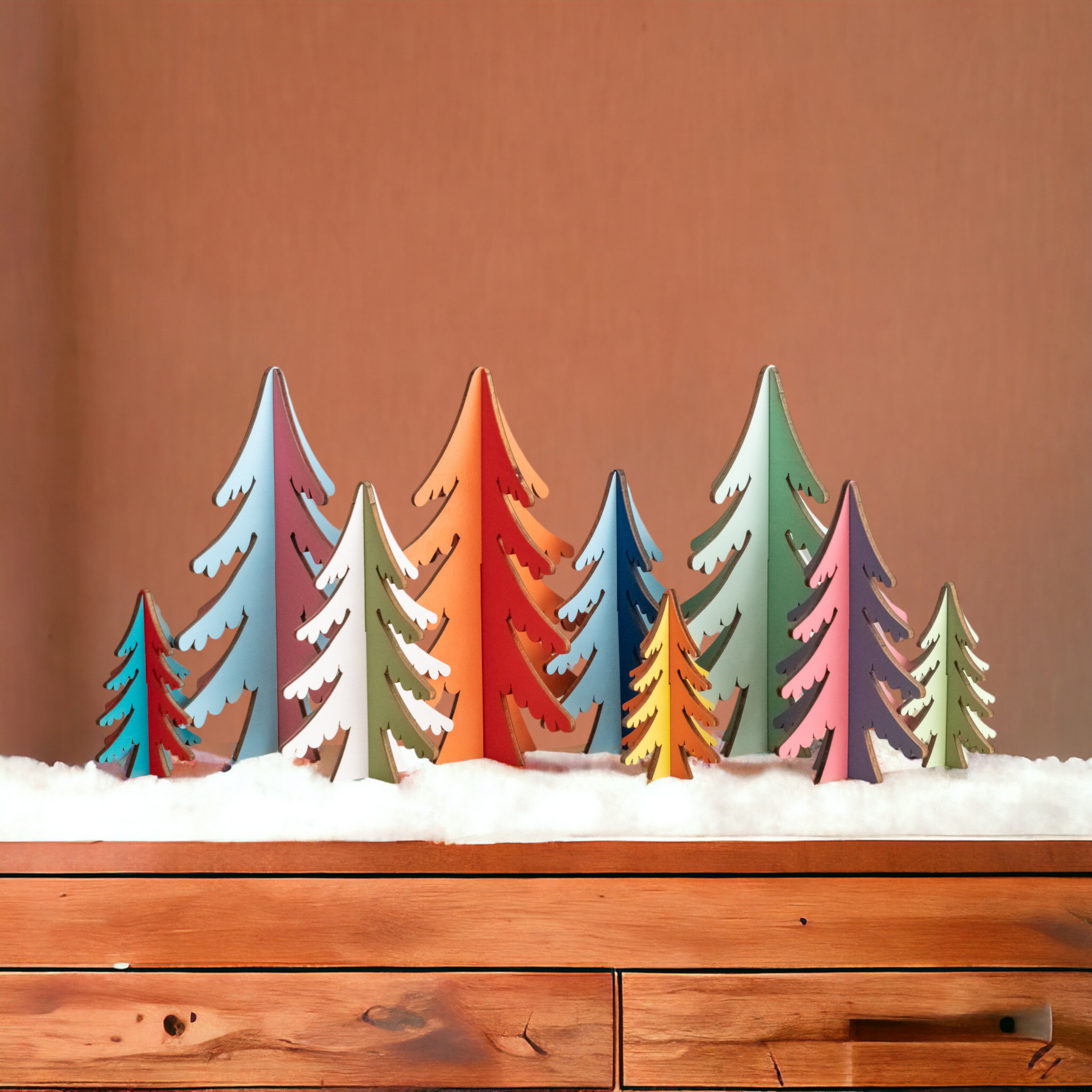 Decorative Wooden Christmas Tree for Festive Table Decor R91