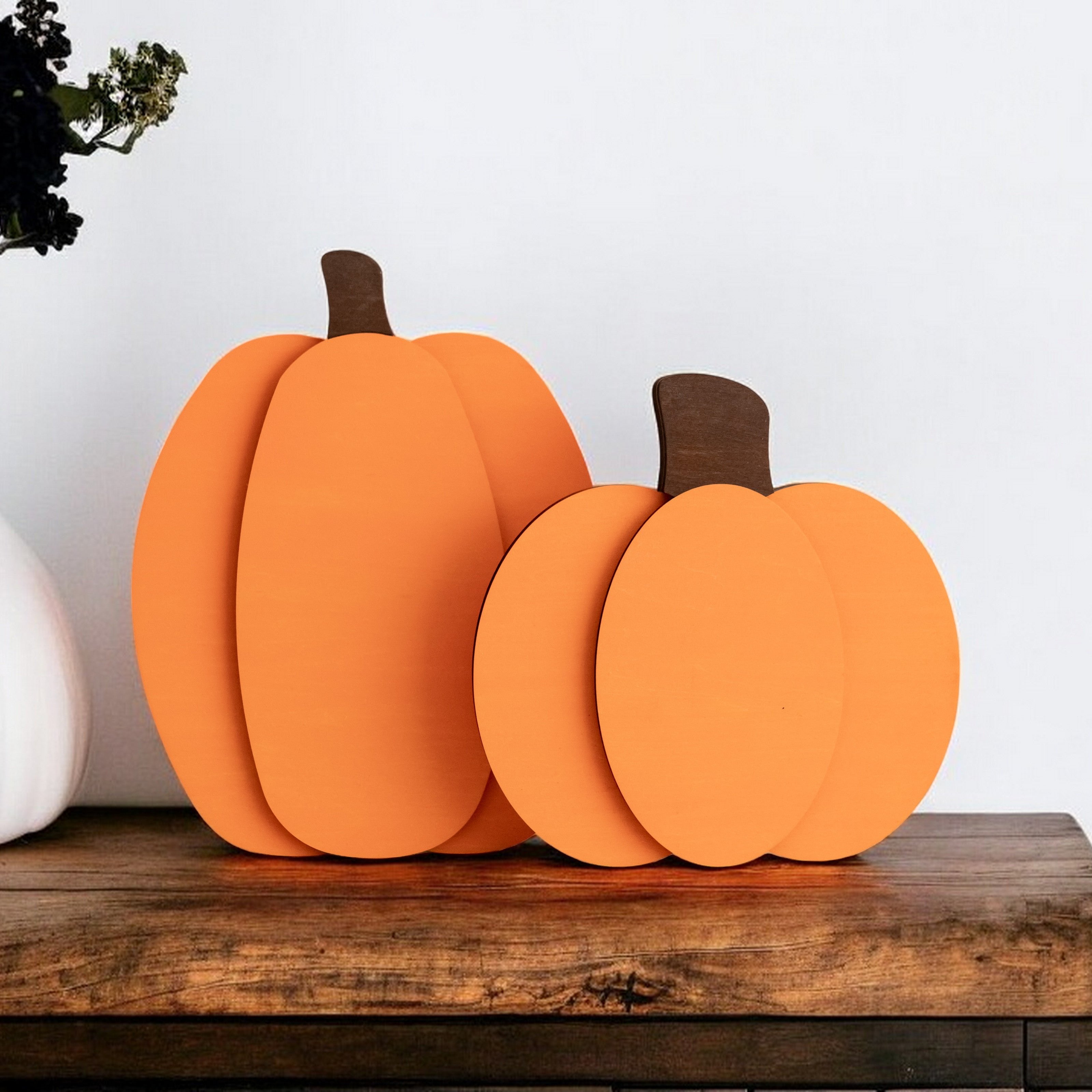 Charming Rustic Wooden Pumpkin for Your Halloween Table