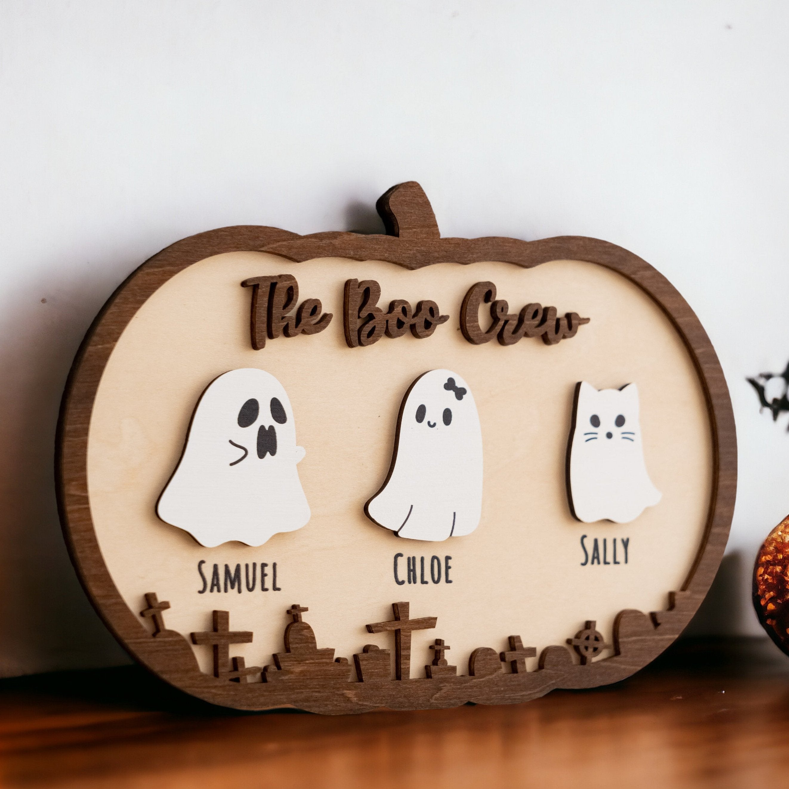 Custom Wooden Pumpkin for Your Halloween Table