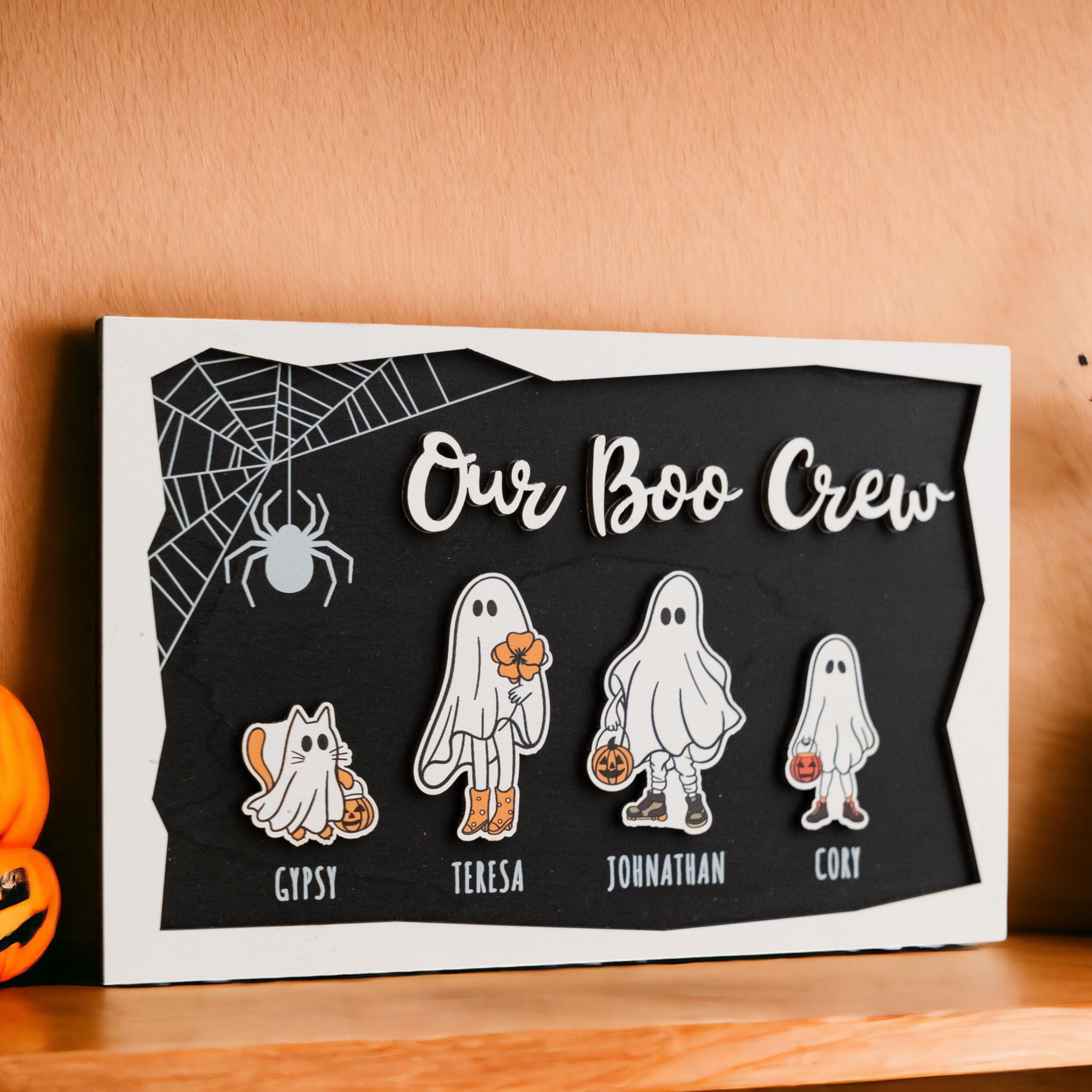 Custom Wooden Halloween Table Decor for a Festive Celebration