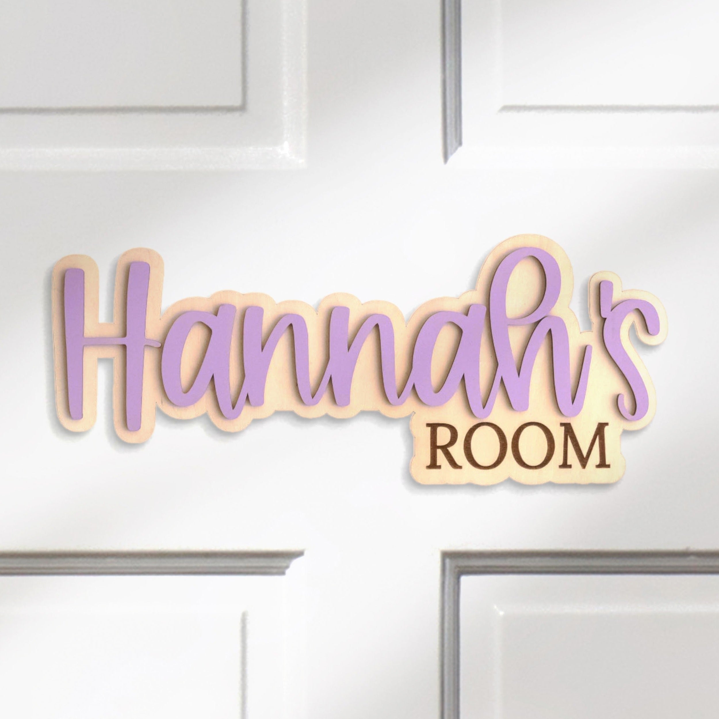 Personalized Kids Room Name Sign Wood for Door and Nursery Y66