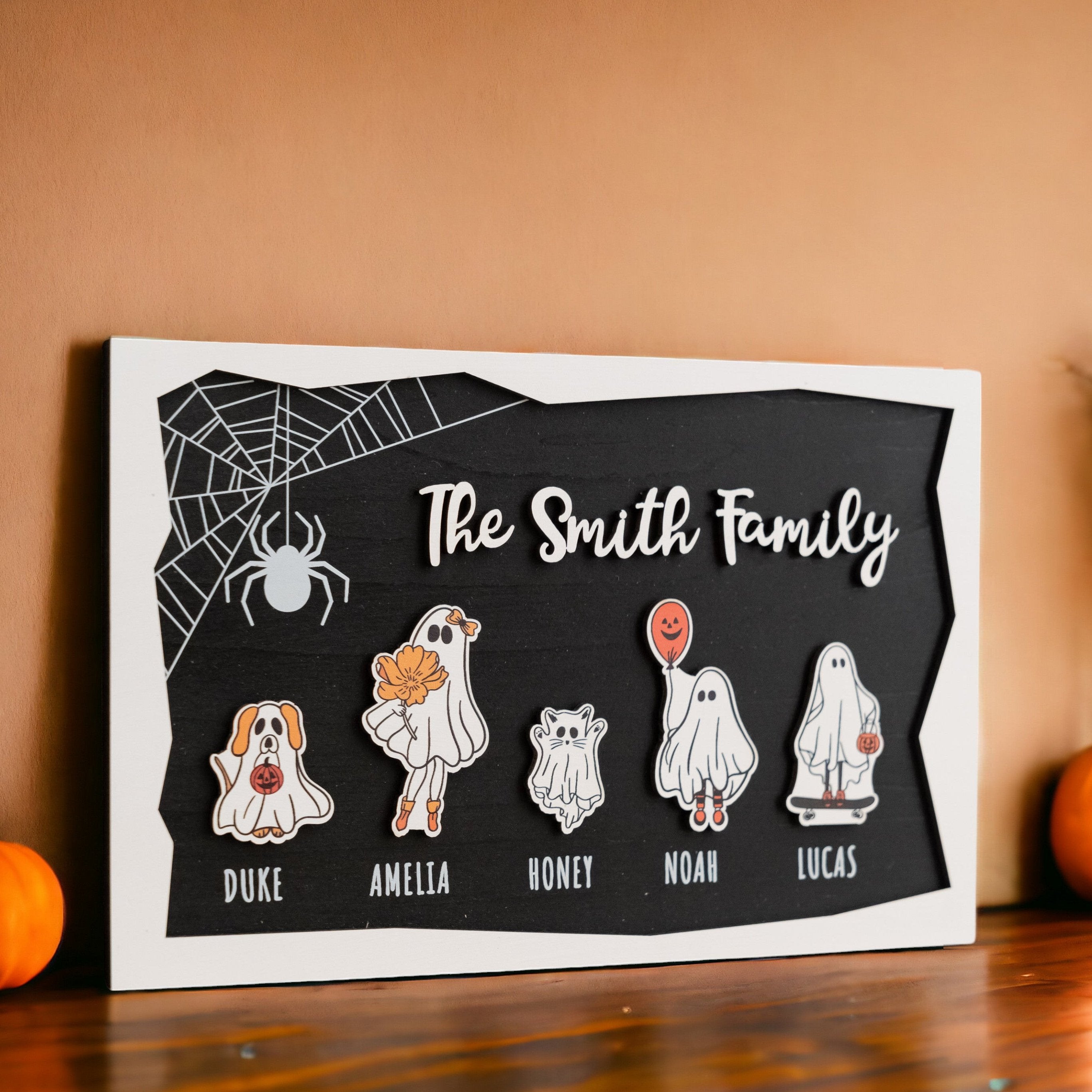 Custom Wooden Halloween Decoration for Spooky Table Settings