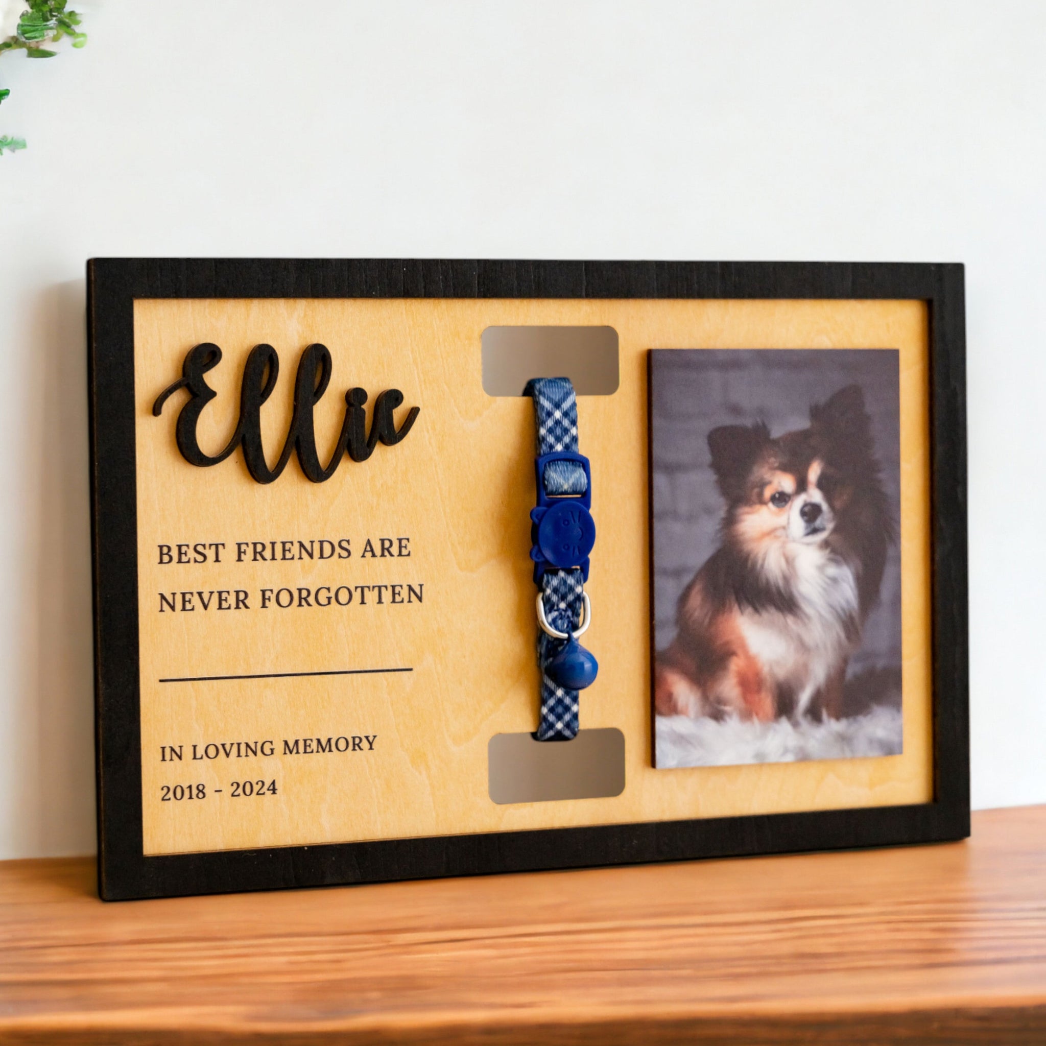 Boho Rustic Pet Memorial Photo Frame Cherish Memories