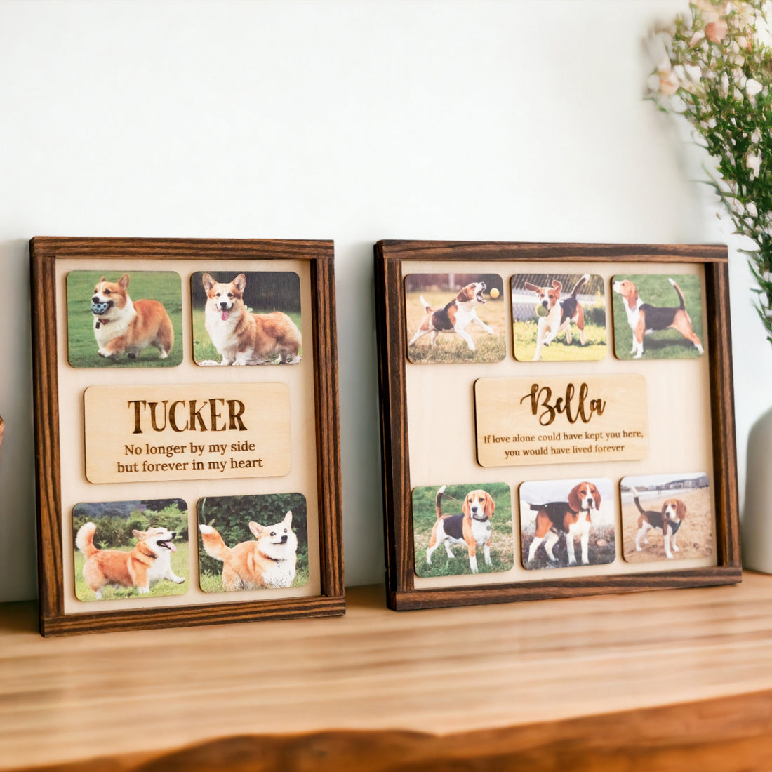 Rustic Pet Memorial Frame For Boho Minimalist Tribute