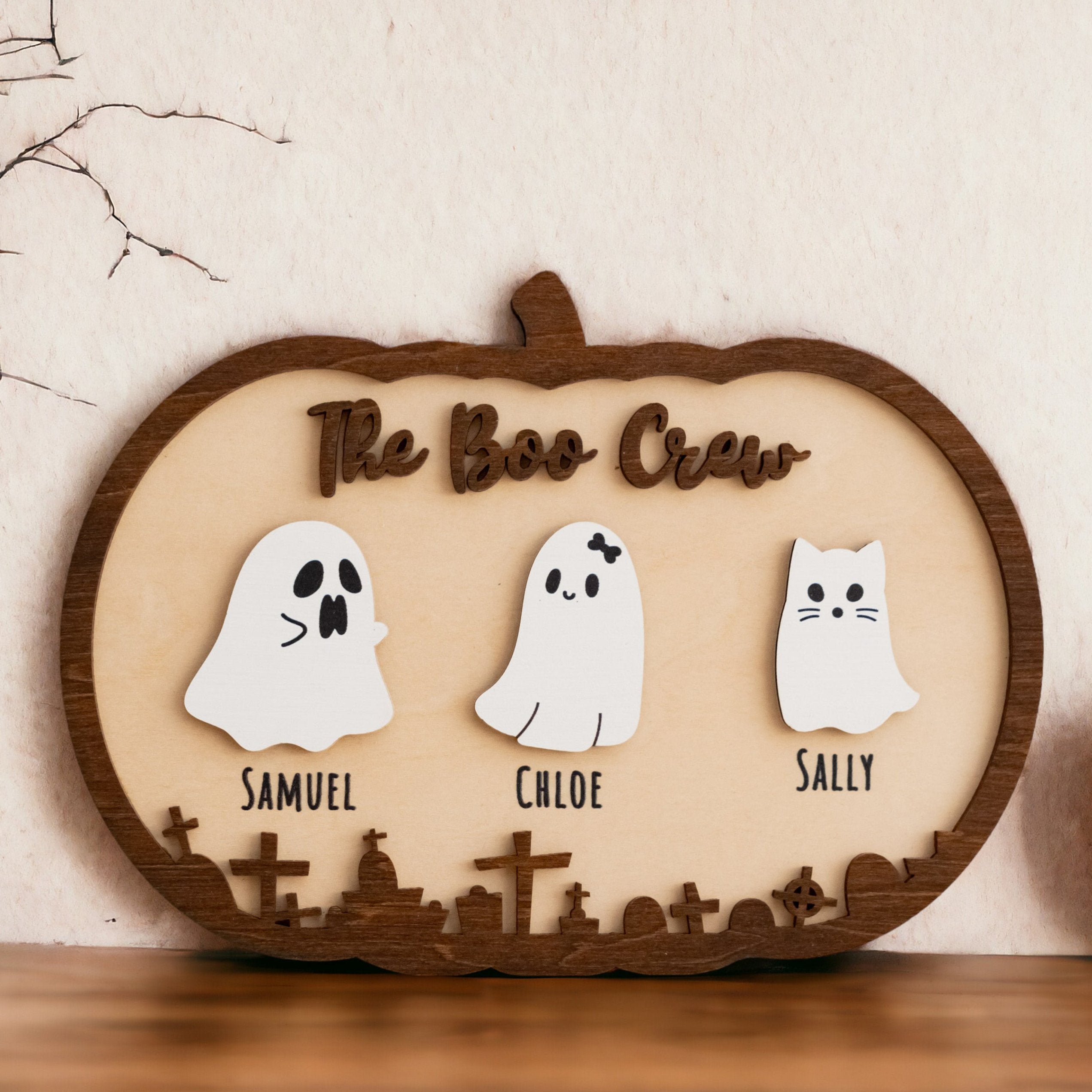 Personalized Wooden Pumpkin for Fall Table Accents