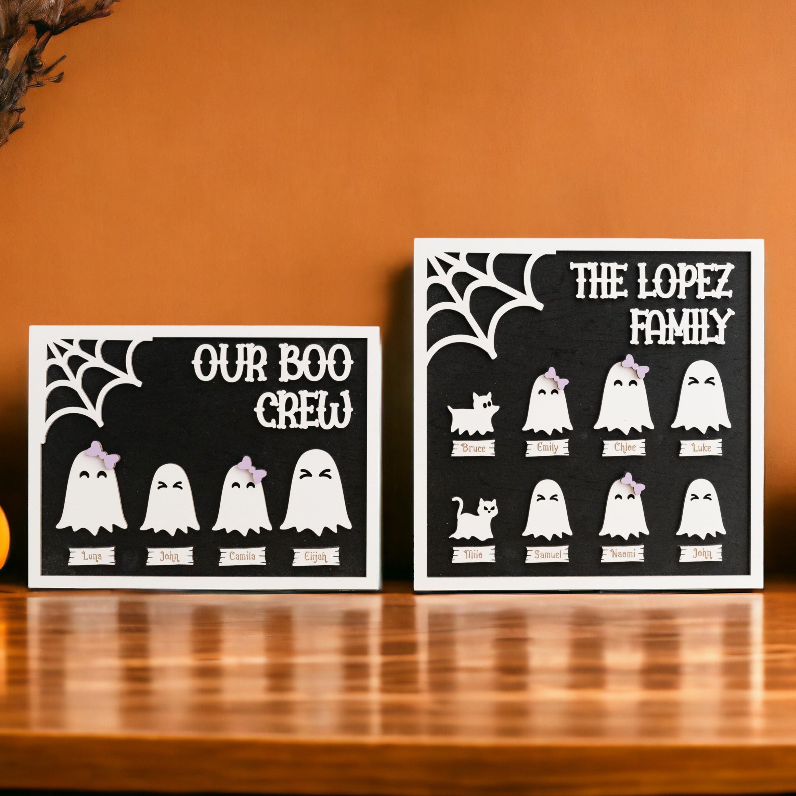 Custom Wooden Halloween Table Decoration for a Spooky Touch