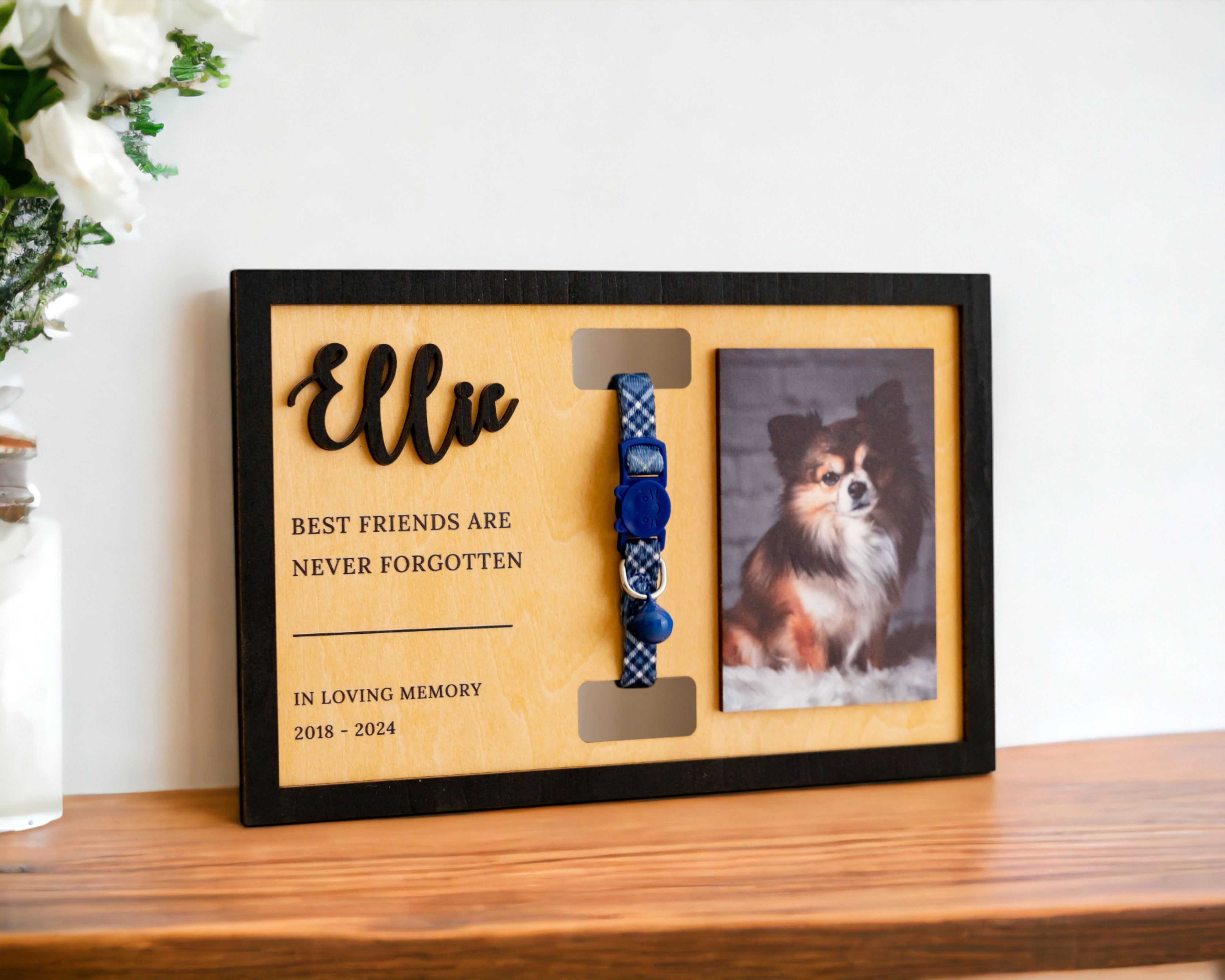 Personalized Pet Memorial Sign wood for pet loss gift and photo keepsake R19