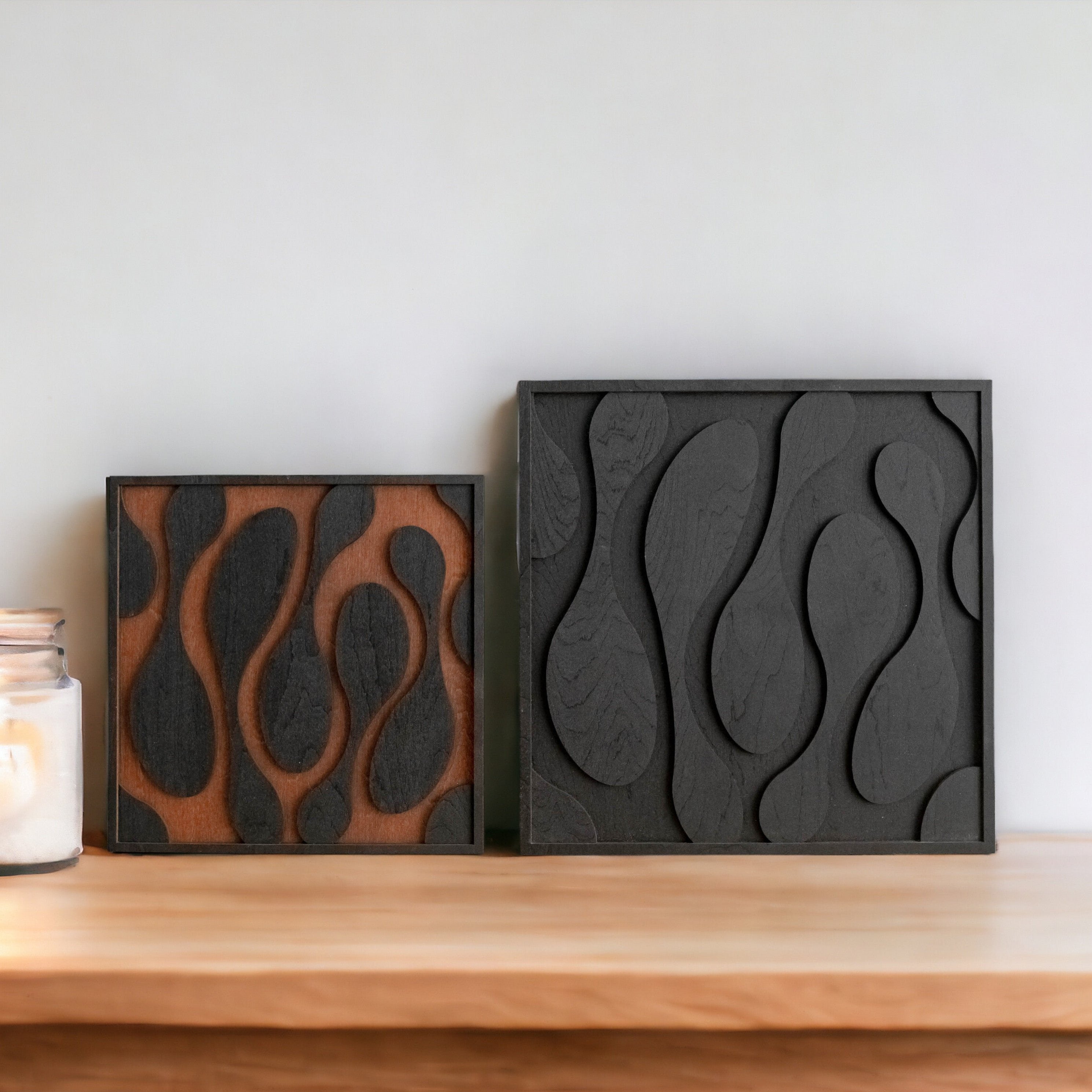 Liquid Wood Wall Art for Chic Boho Minimalist Interiors