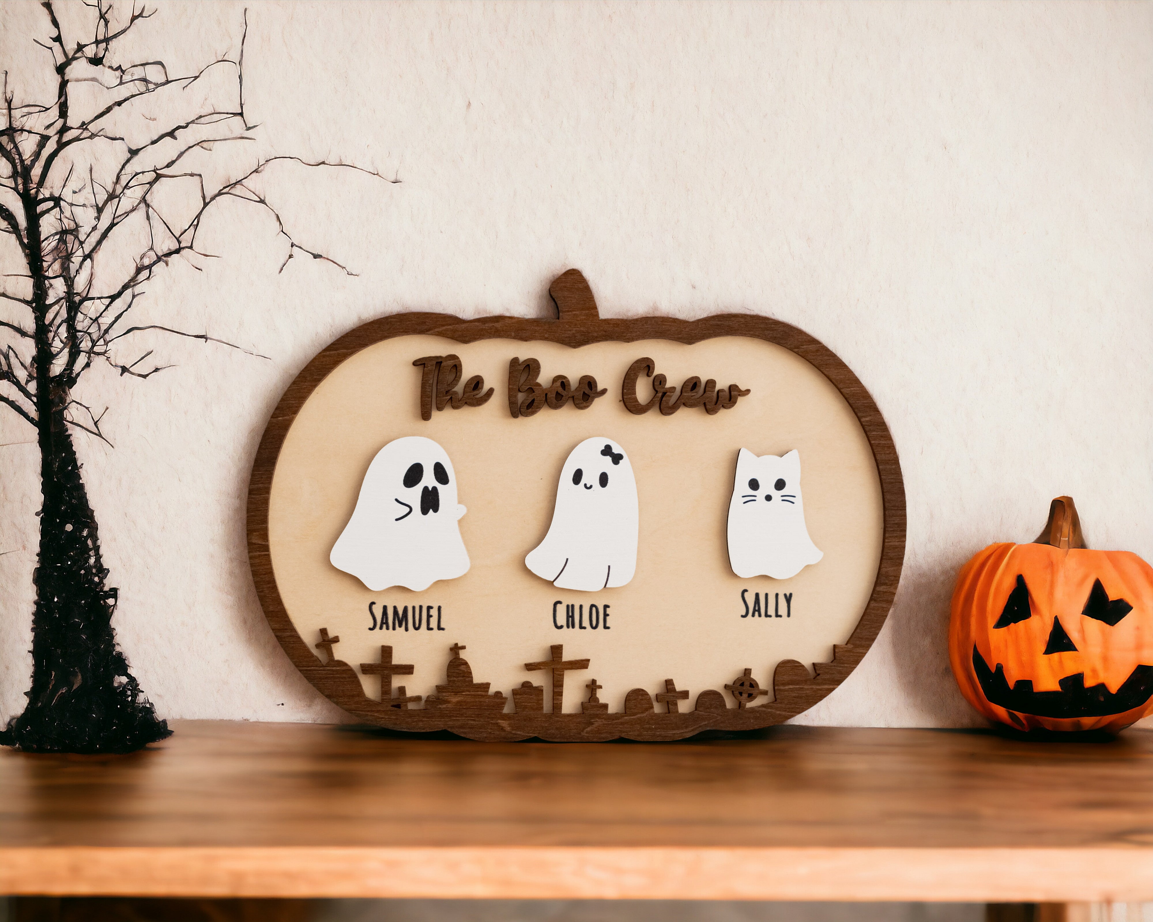 Custom Wooden Pumpkin for Your Halloween Table