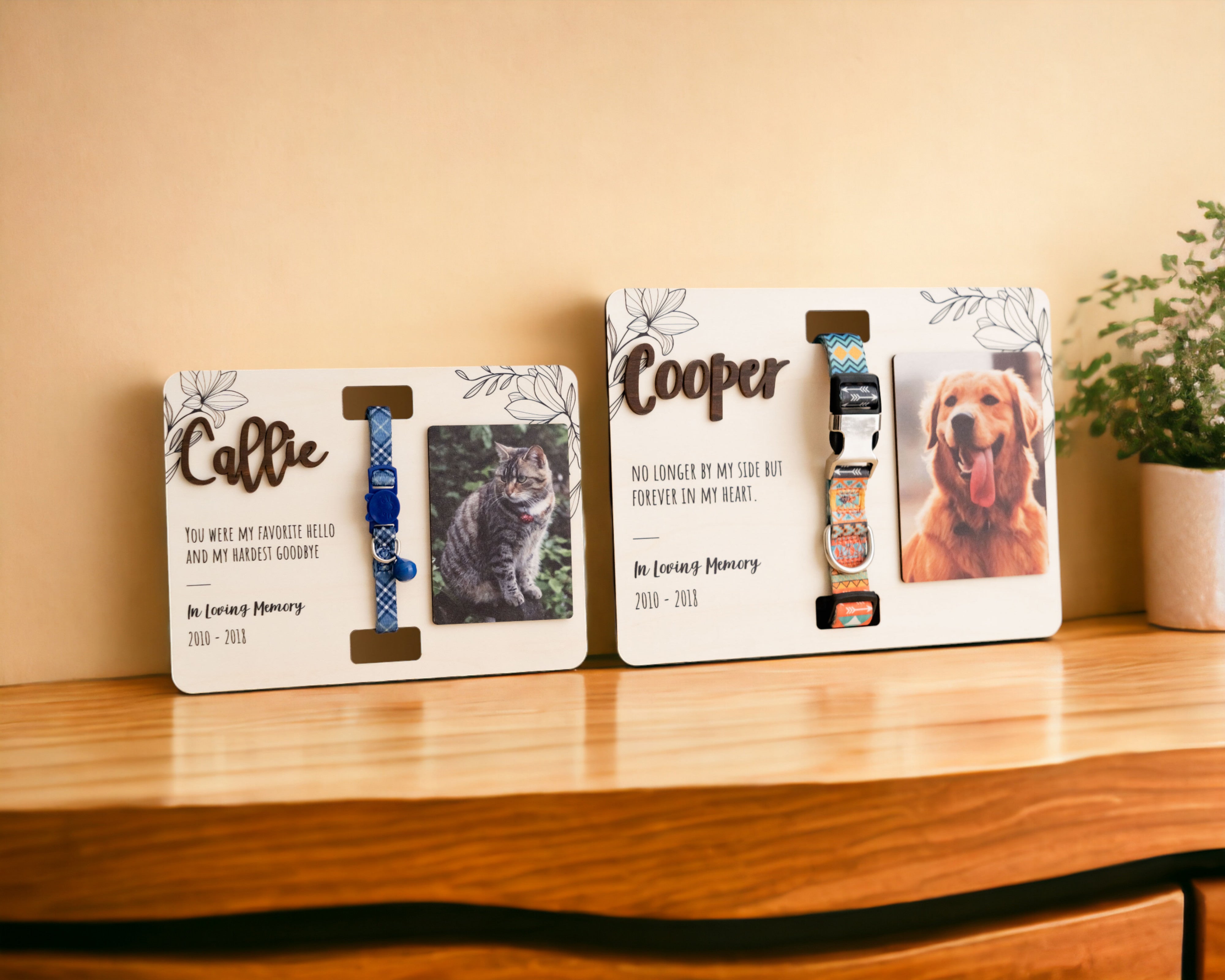 Personalized Pet Memorial Sign Wood for Pet Loss Gift and Photo Frame R12