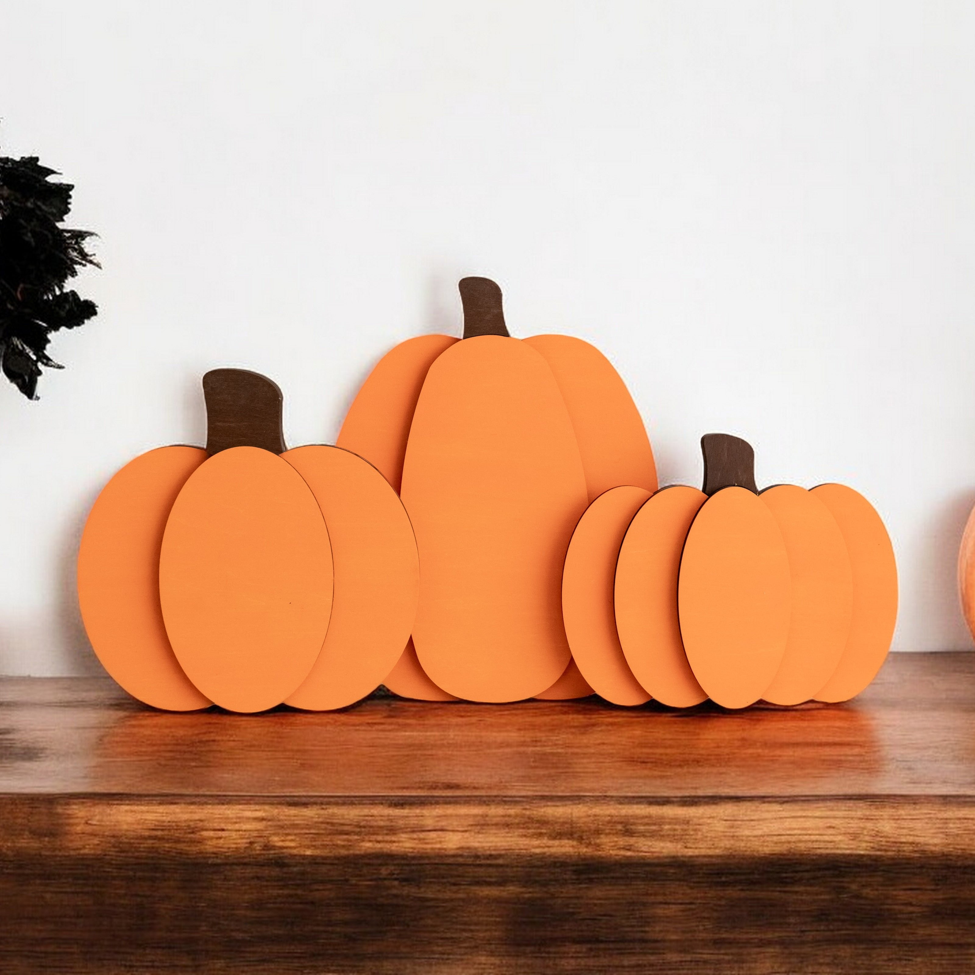 Charming Rustic Wooden Pumpkin for Your Halloween Table